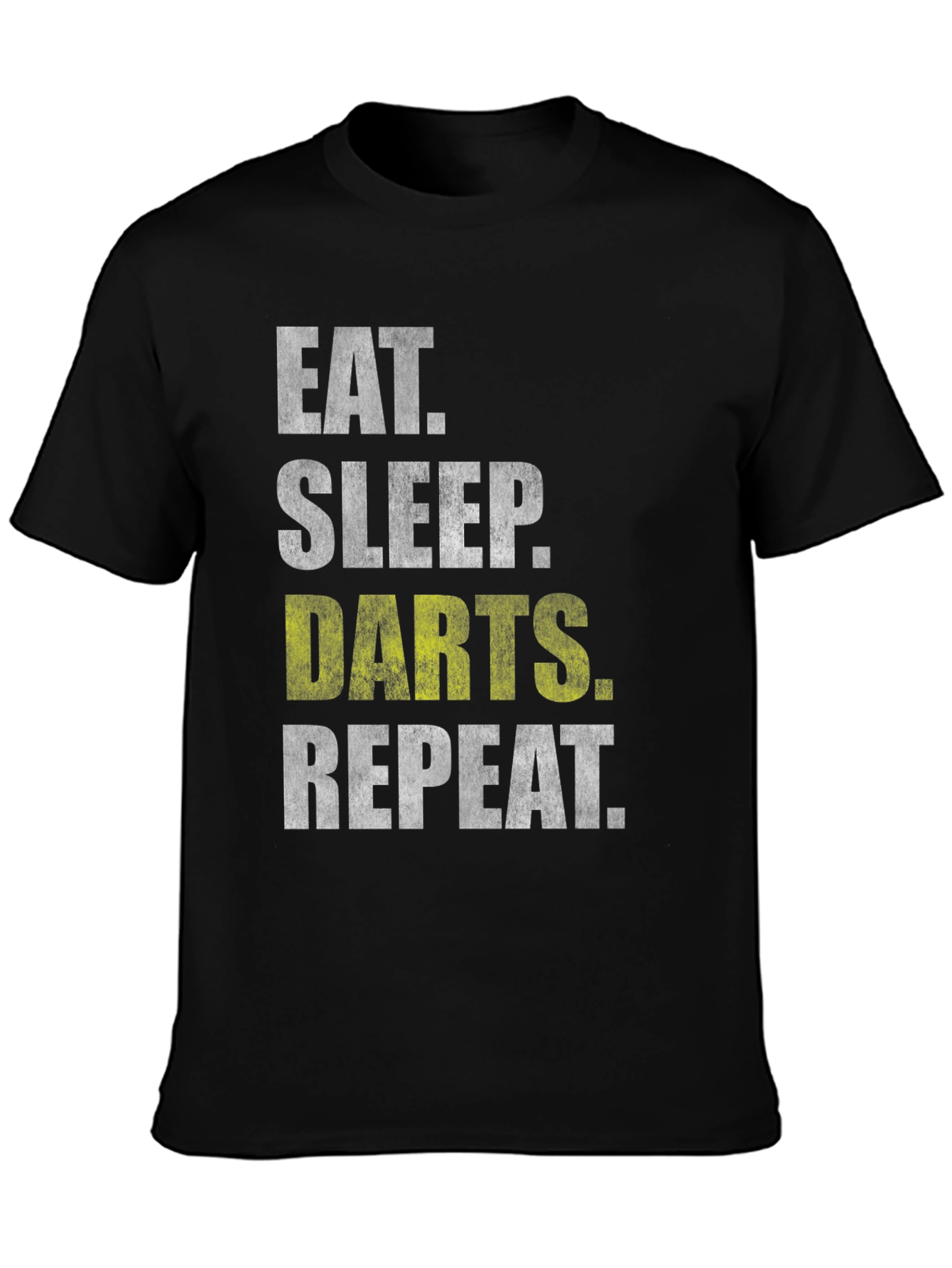 Eat Sleep Darts Repeat Black T-Shirt