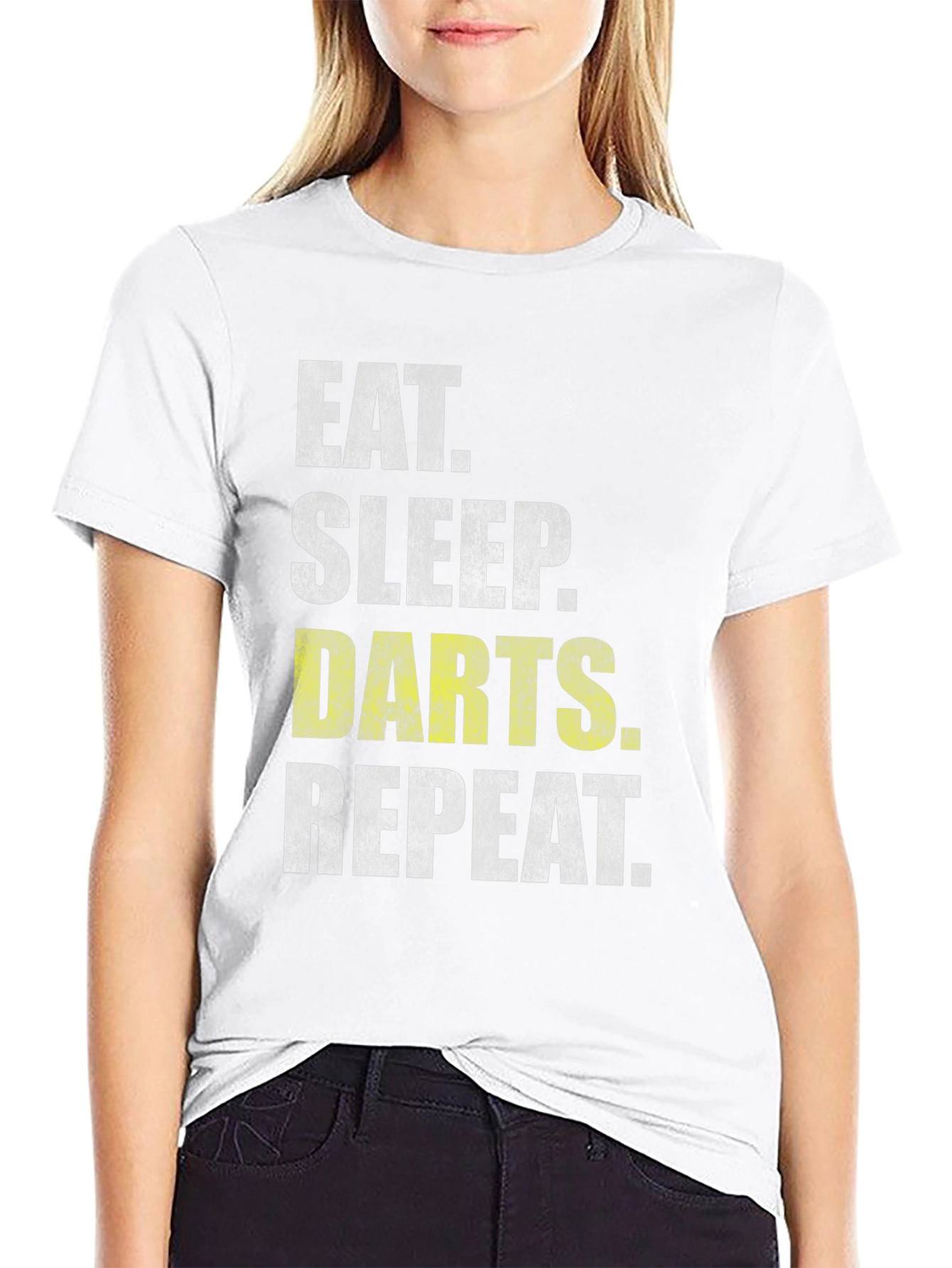 Eat Sleep Darts Repeat Black T-Shirt