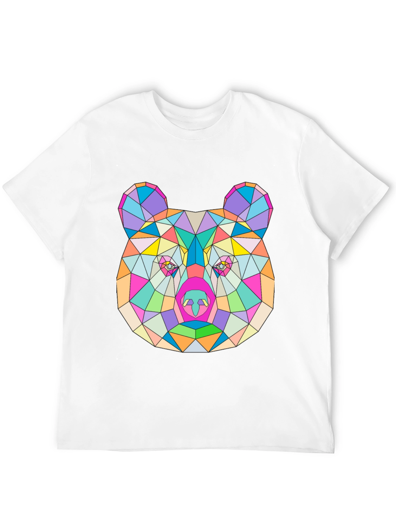 Geometric Bear T-Shirt - Modern Art Tee