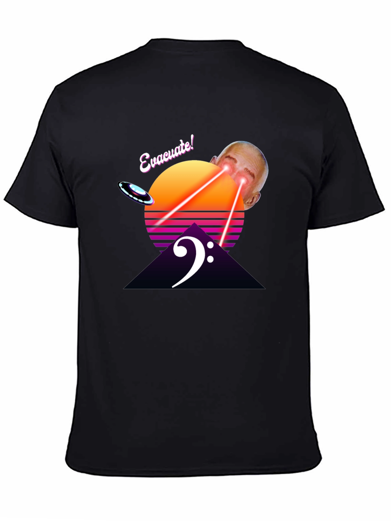 Evacuate! Retro Graphic Tee - Sci-Fi Humor