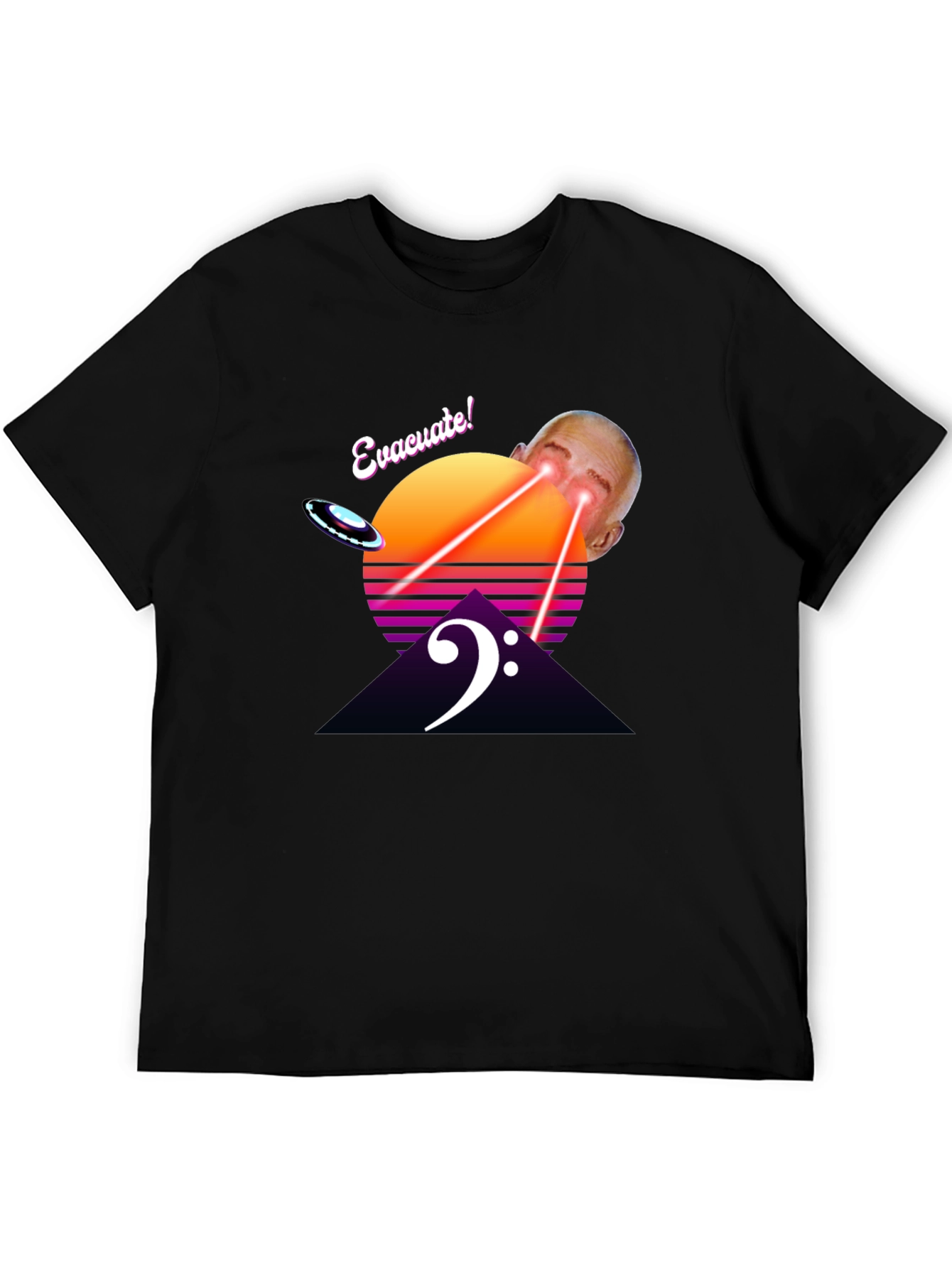 Evacuate! Retro Graphic Tee - Sci-Fi Humor