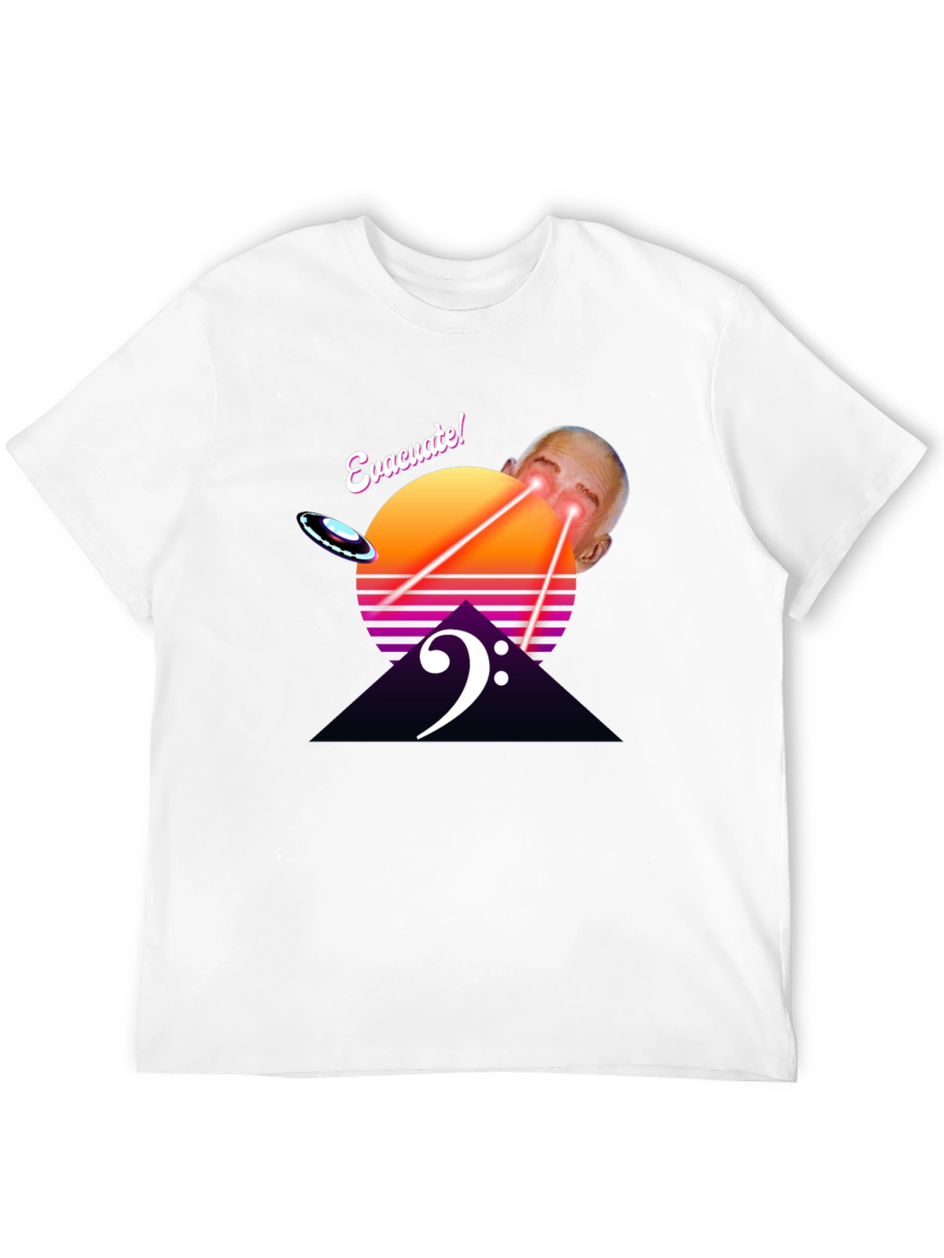 Evacuate! Retro Graphic Tee - Sci-Fi Humor