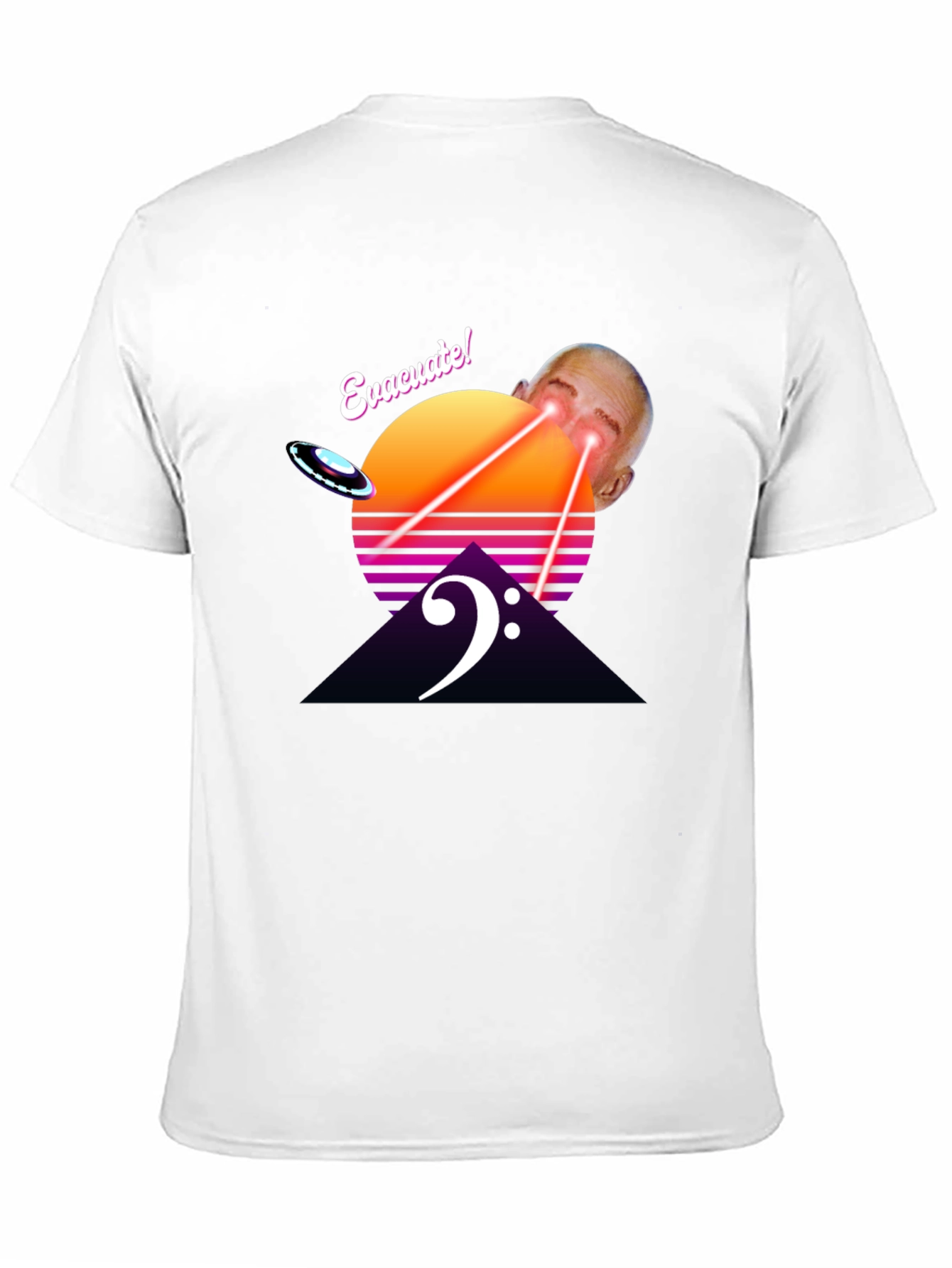 Evacuate! Retro Graphic Tee - Sci-Fi Humor