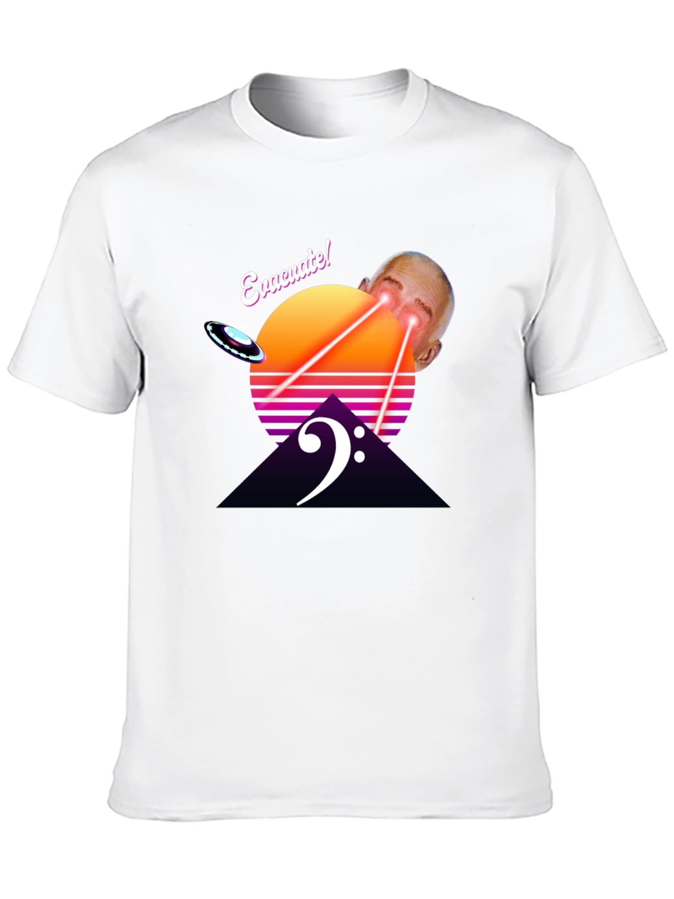 Evacuate! Retro Graphic Tee - Sci-Fi Humor