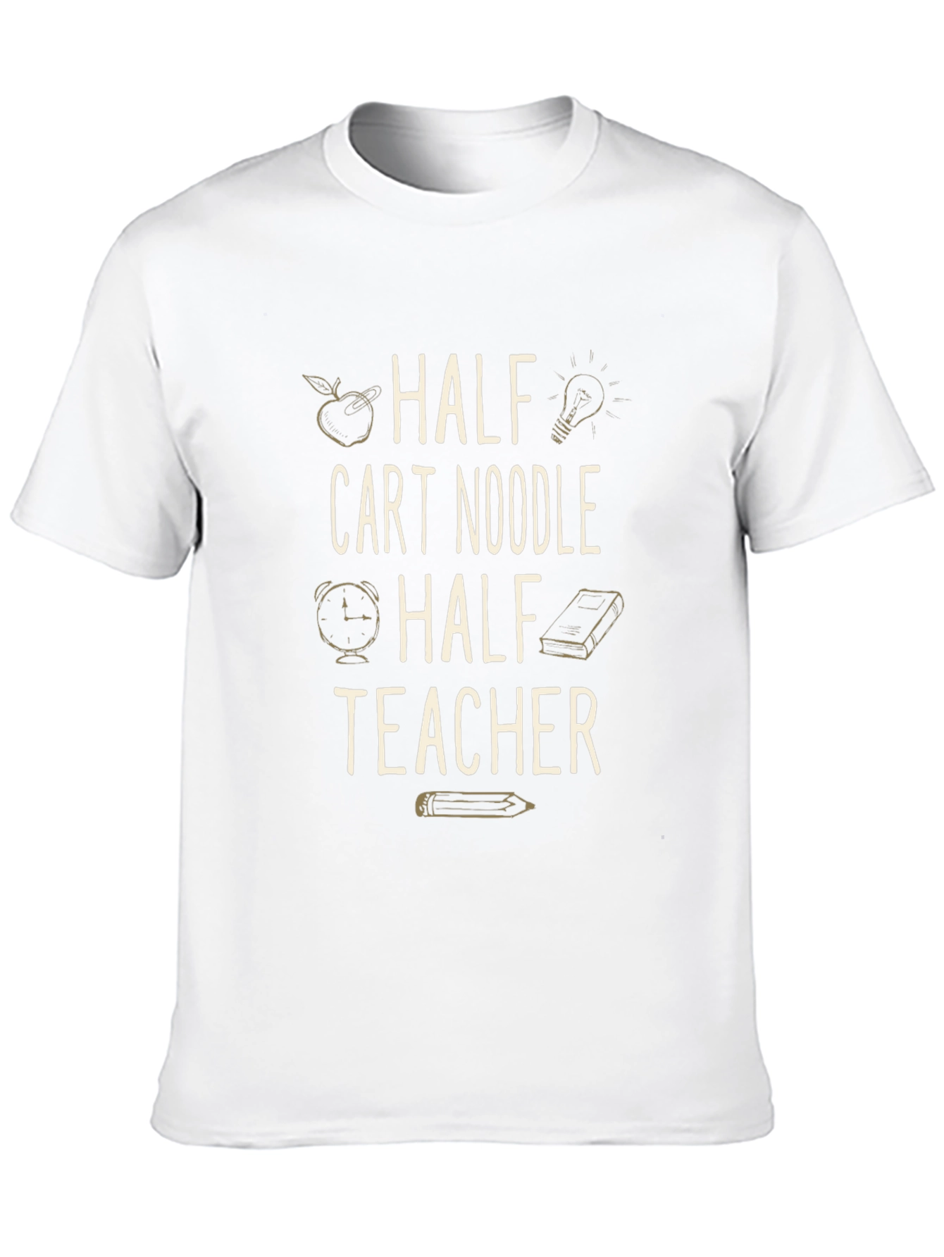 Half Cart Noodle Half Teacher Graphic Tee