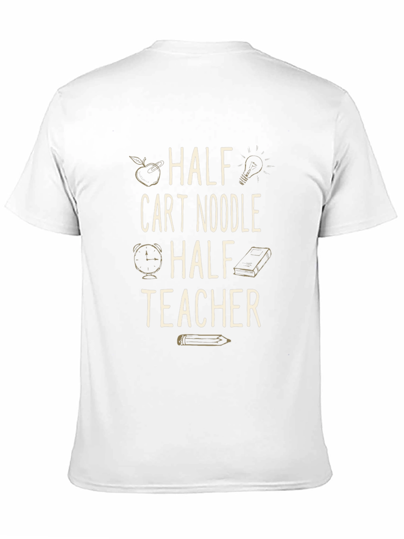 Half Cart Noodle Half Teacher Graphic Tee