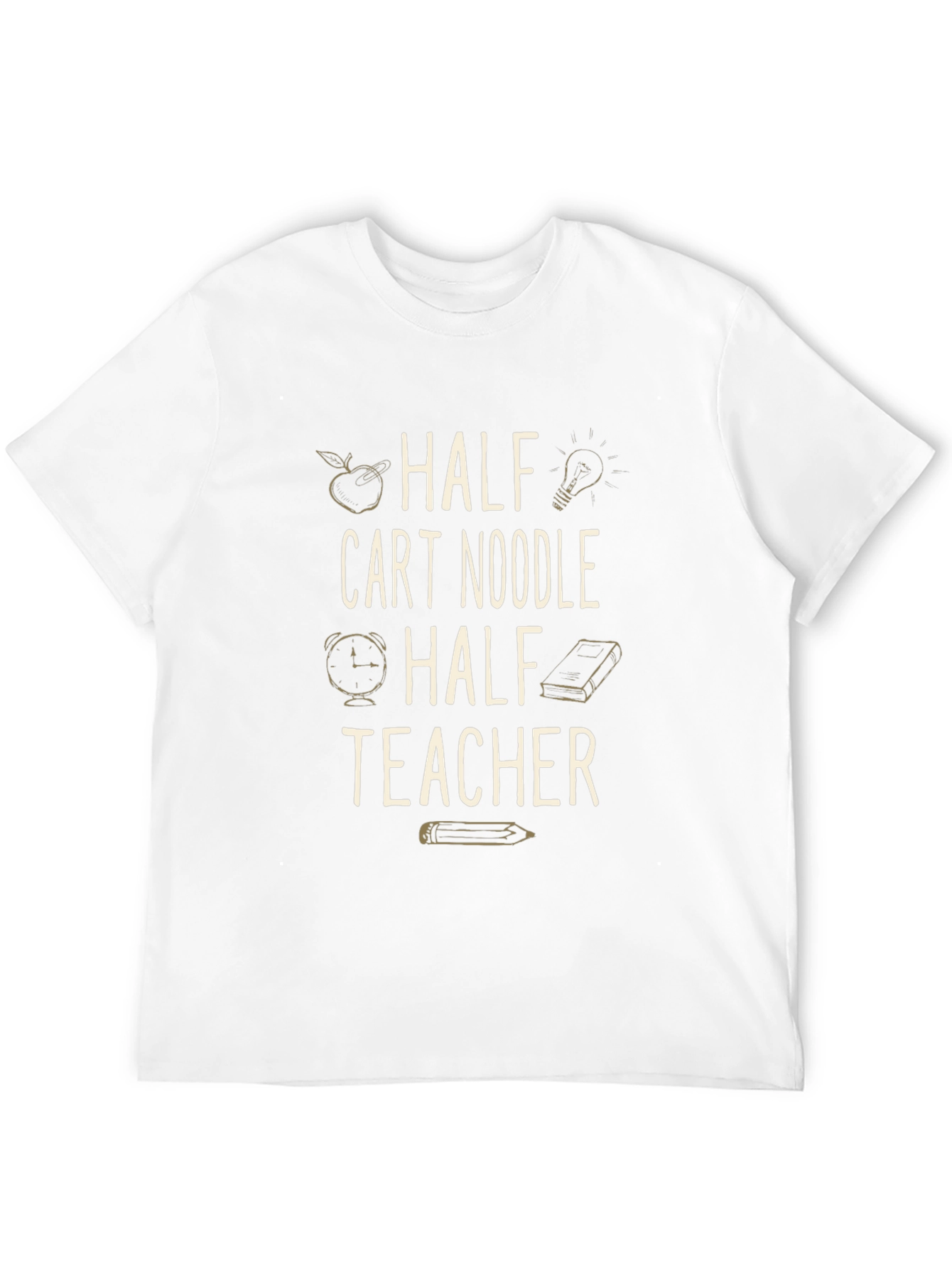 Half Cart Noodle Half Teacher Graphic Tee