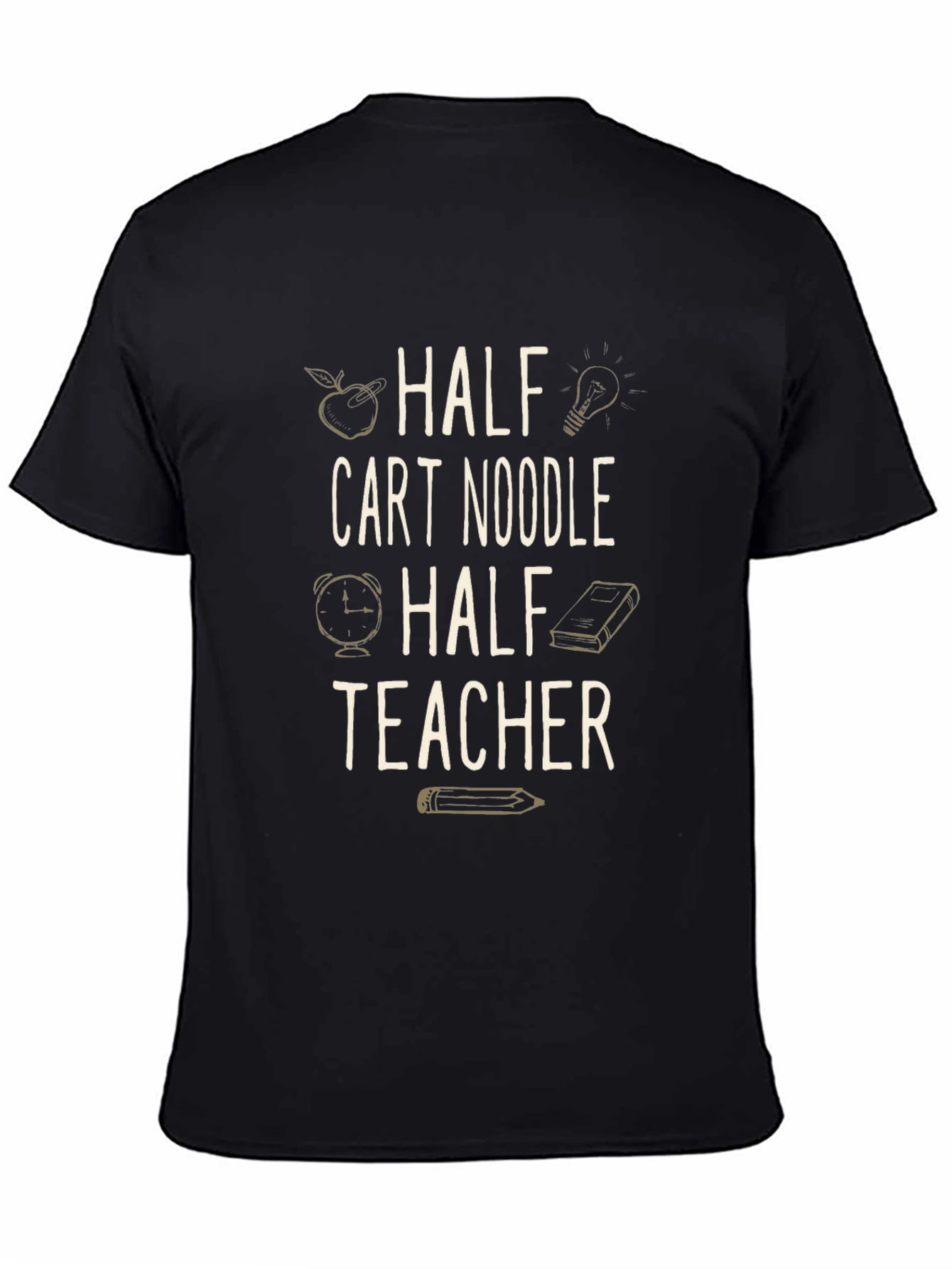 Half Cart Noodle Half Teacher Graphic Tee