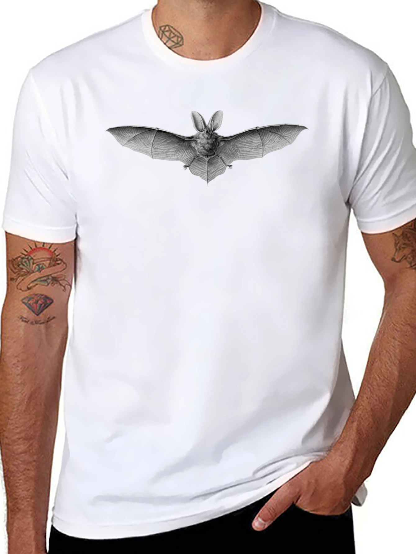 Bat Graphic Black T-Shirt