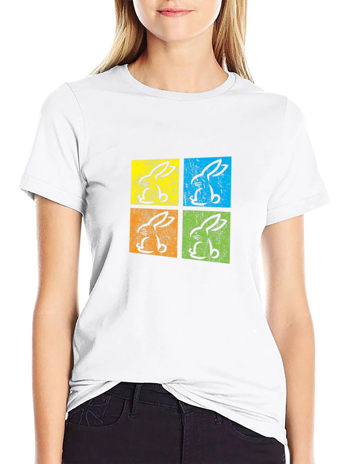 Retro Easter Bunny Pop Art T-Shirt