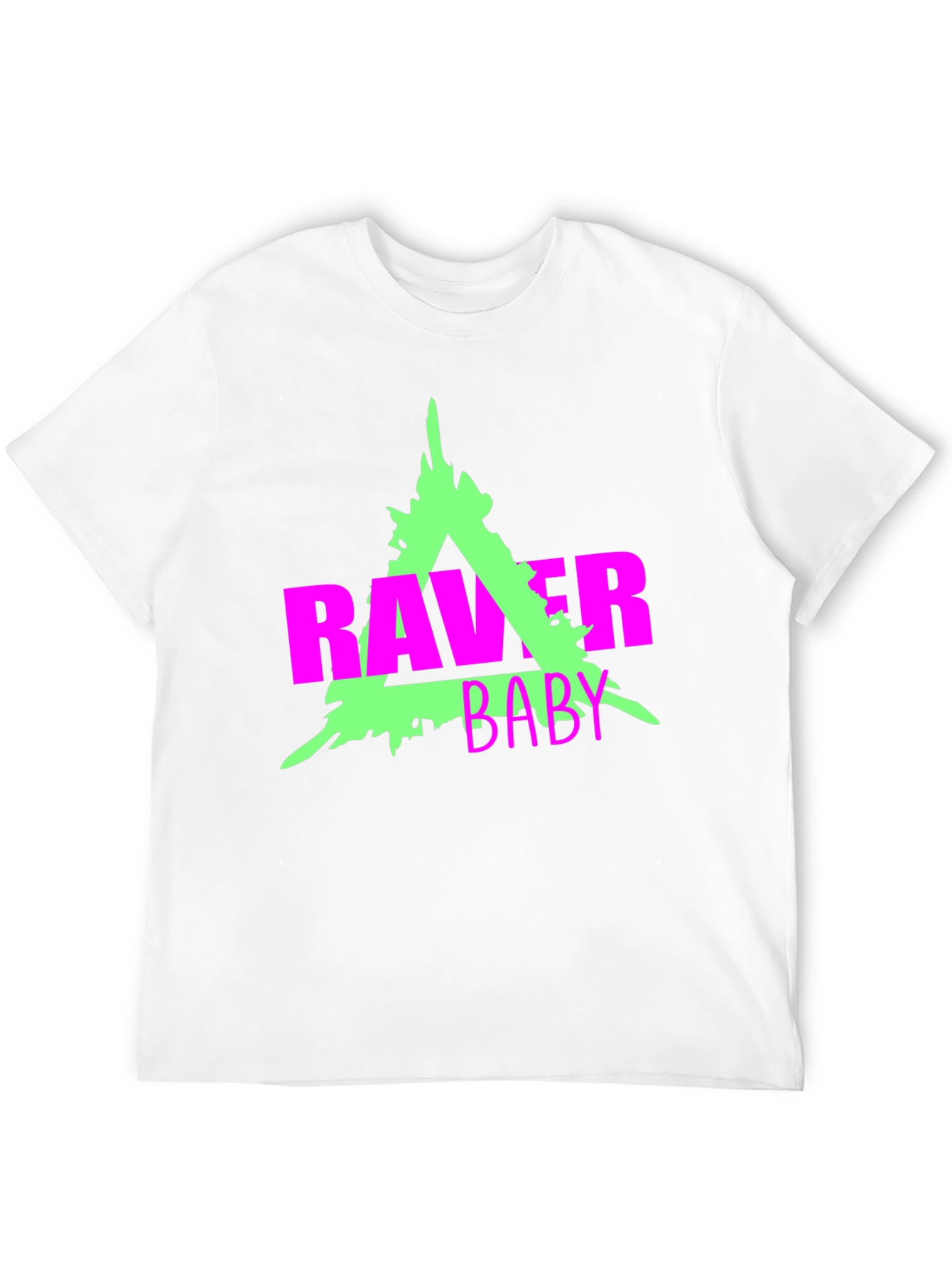 Raver Baby Graphic Tee - Neon Rave Culture Shirt