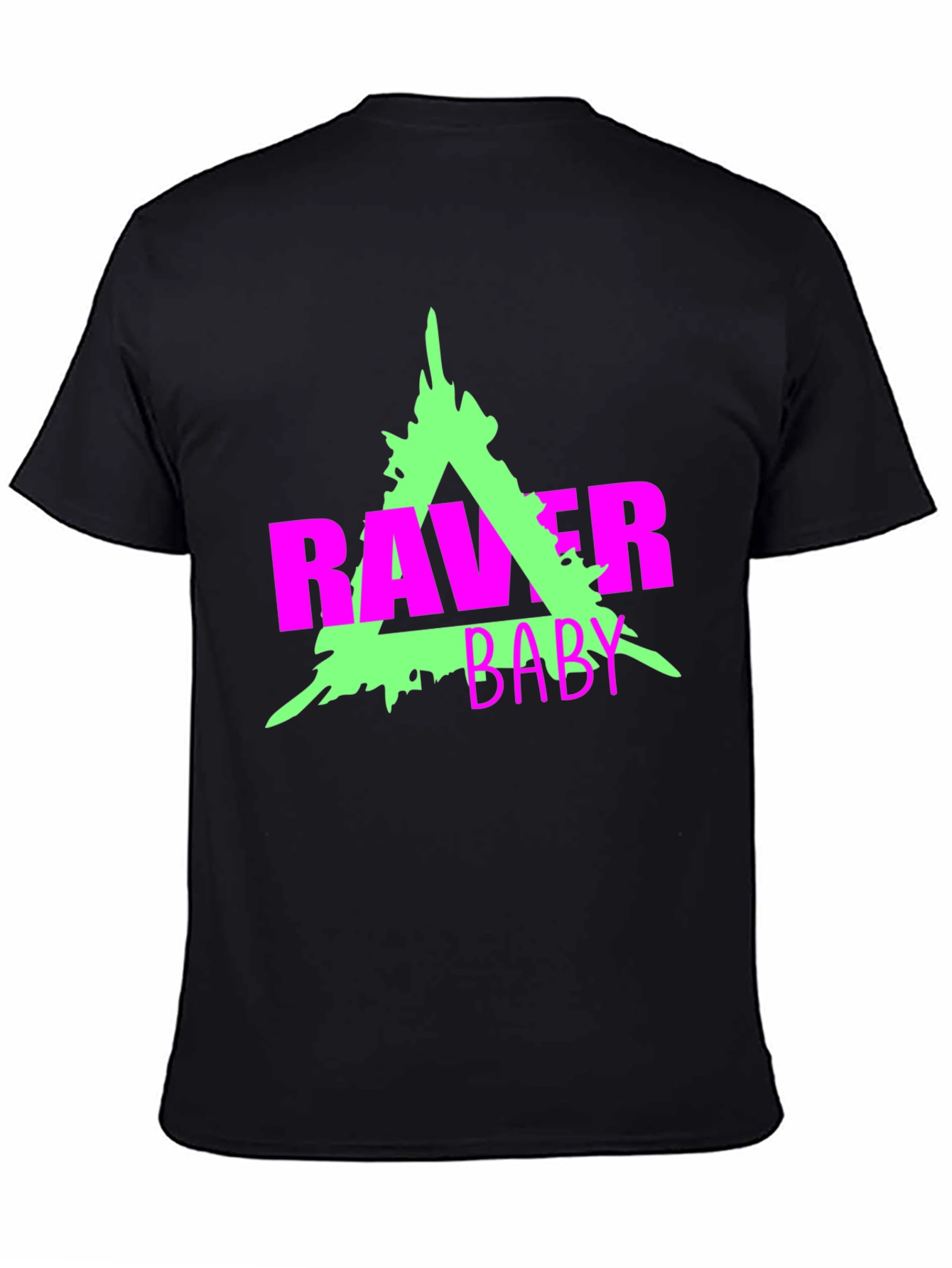 Raver Baby Graphic Tee - Neon Rave Culture Shirt