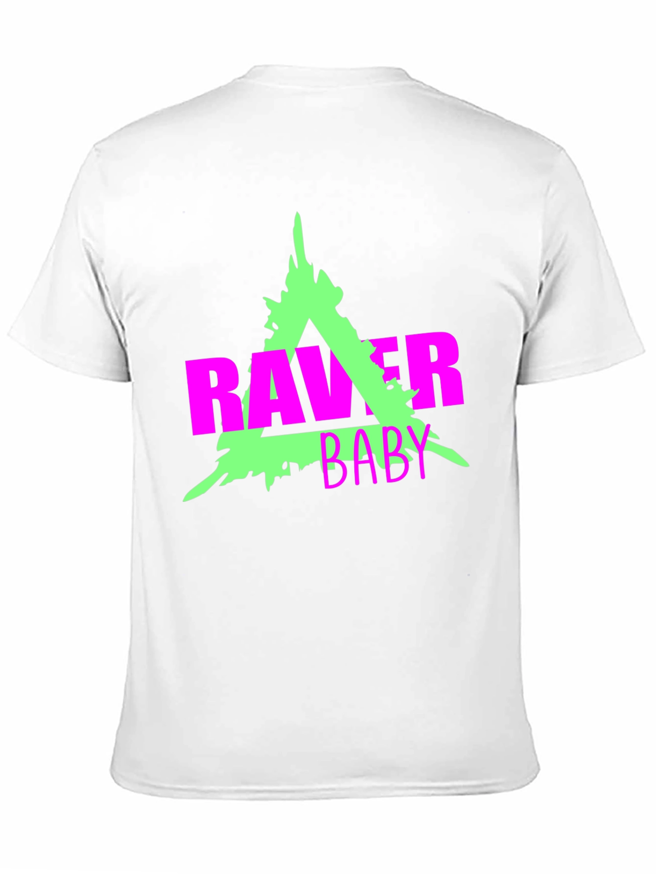 Raver Baby Graphic Tee - Neon Rave Culture Shirt