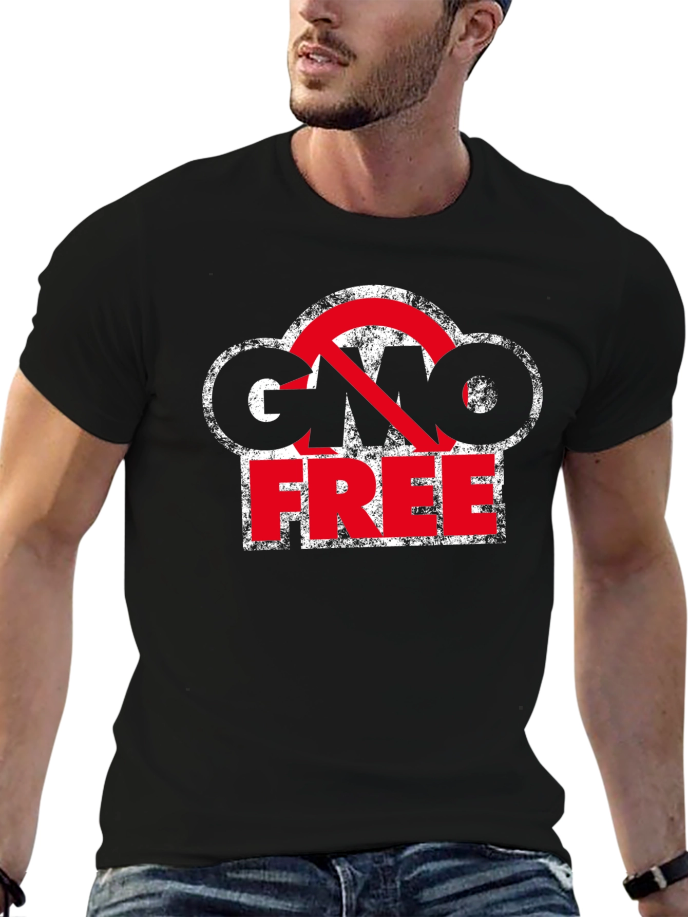 GMO Free T-Shirt - Black Cotton Blend