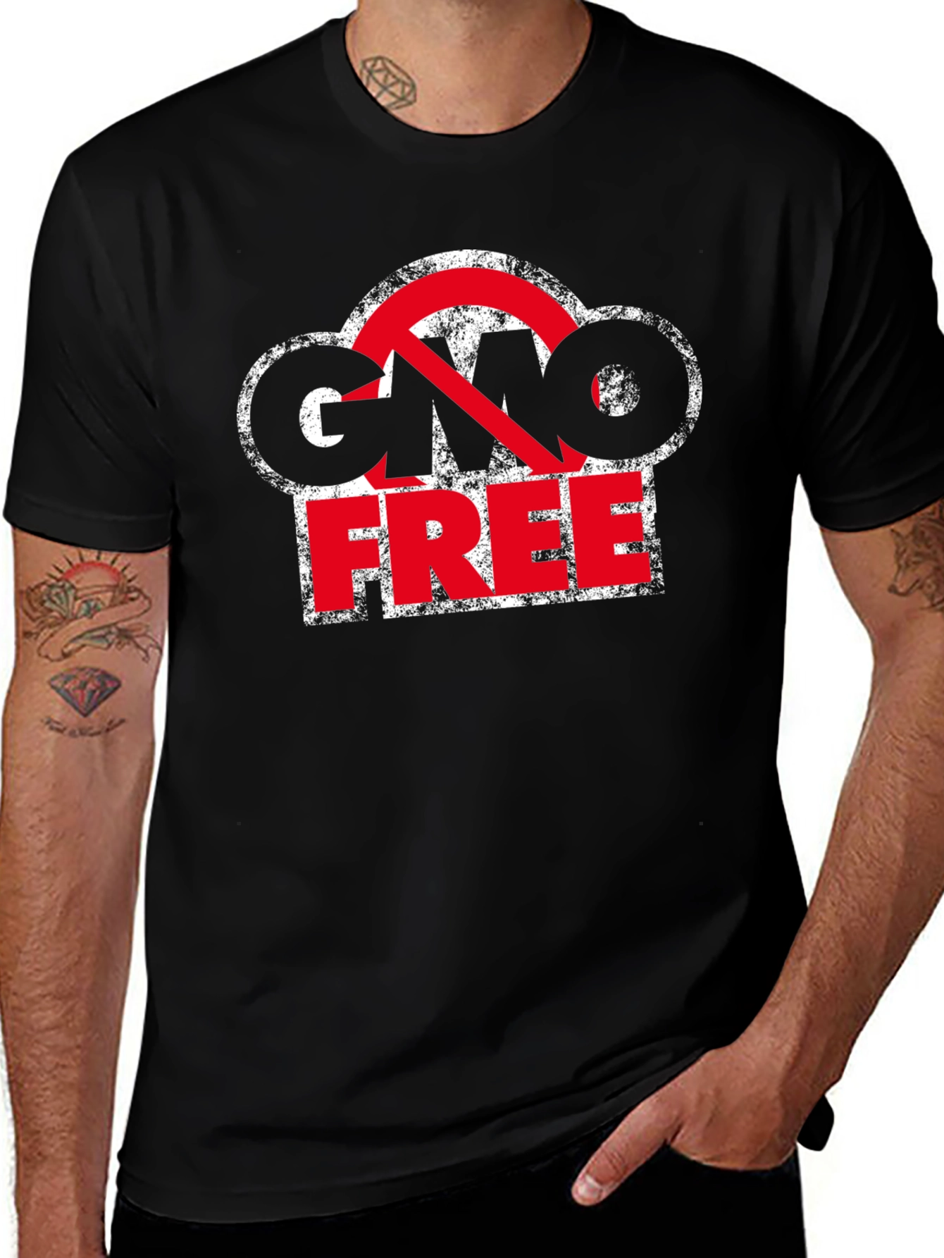 GMO Free T-Shirt - Black Cotton Blend