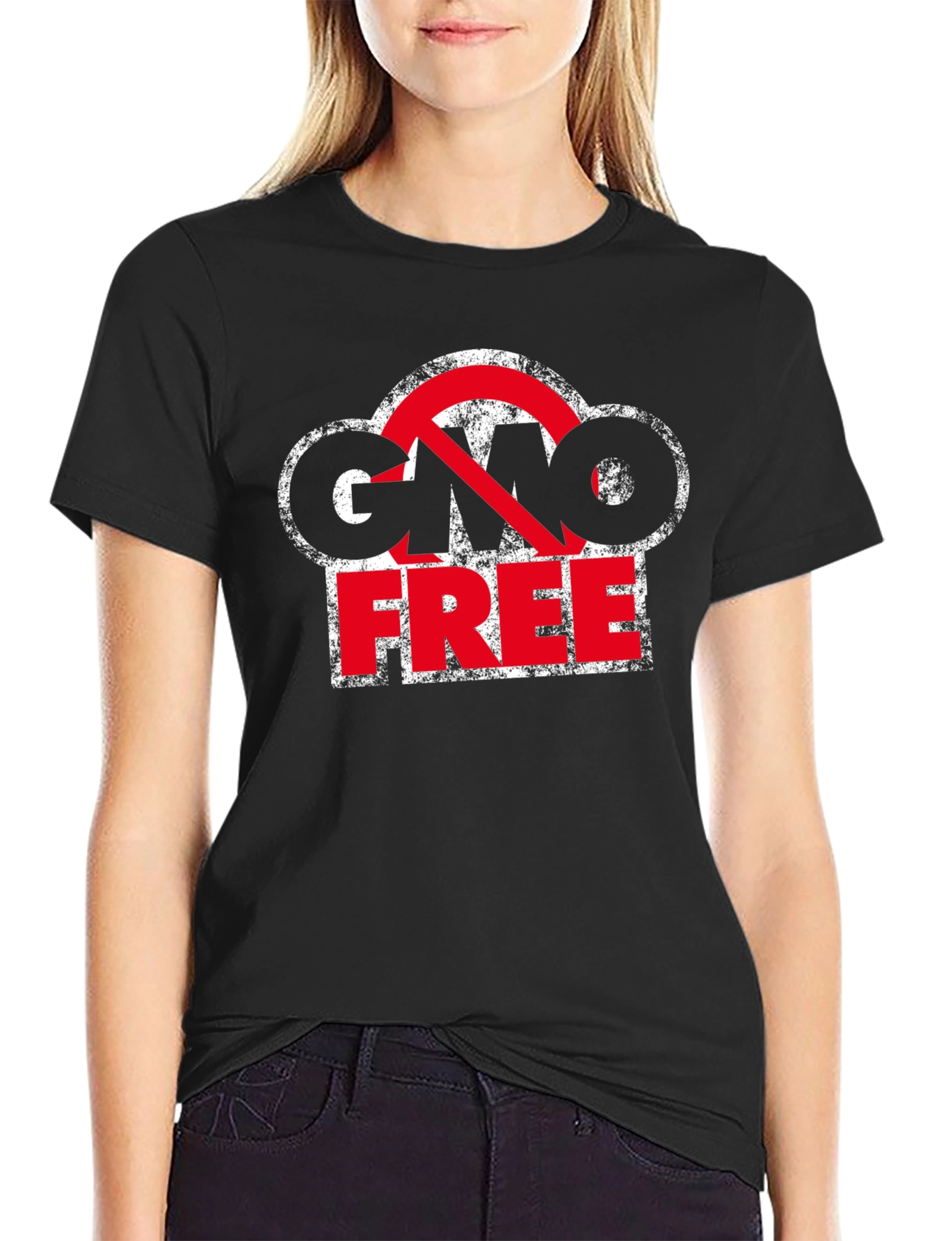 GMO Free T-Shirt - Black Cotton Blend