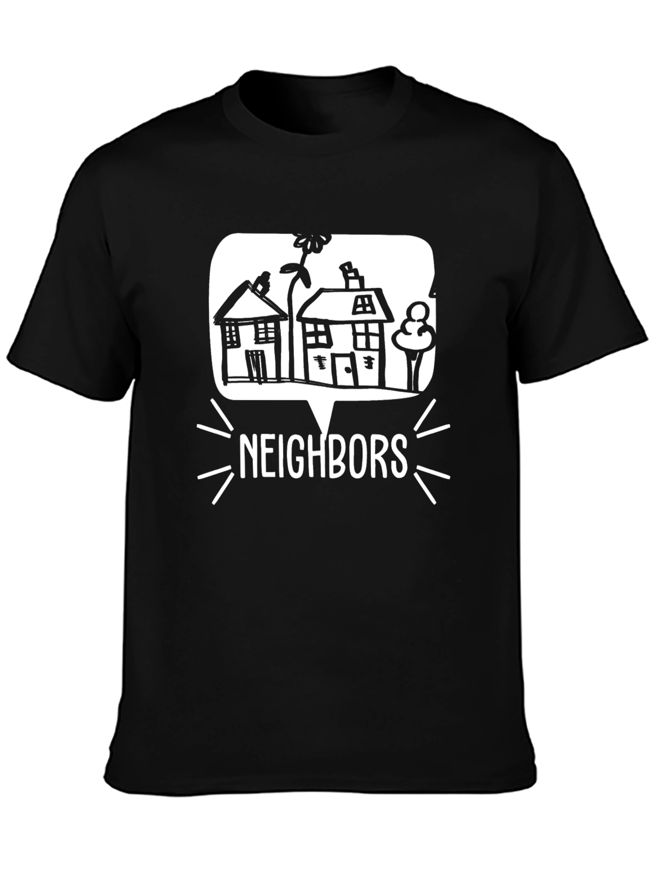 Neighbors Graphic T-Shirt - Black