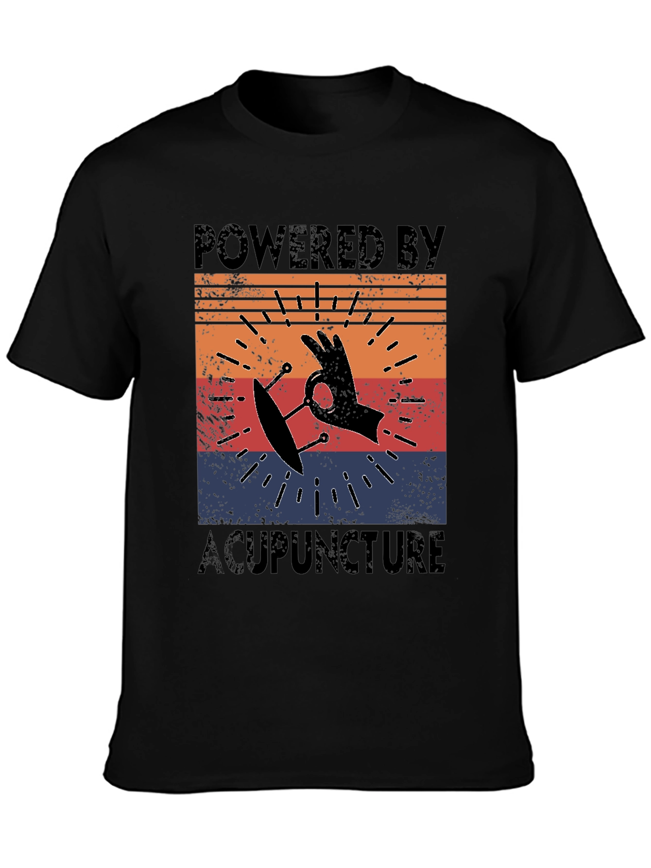 Powered by Acupuncture Retro T-Shirt