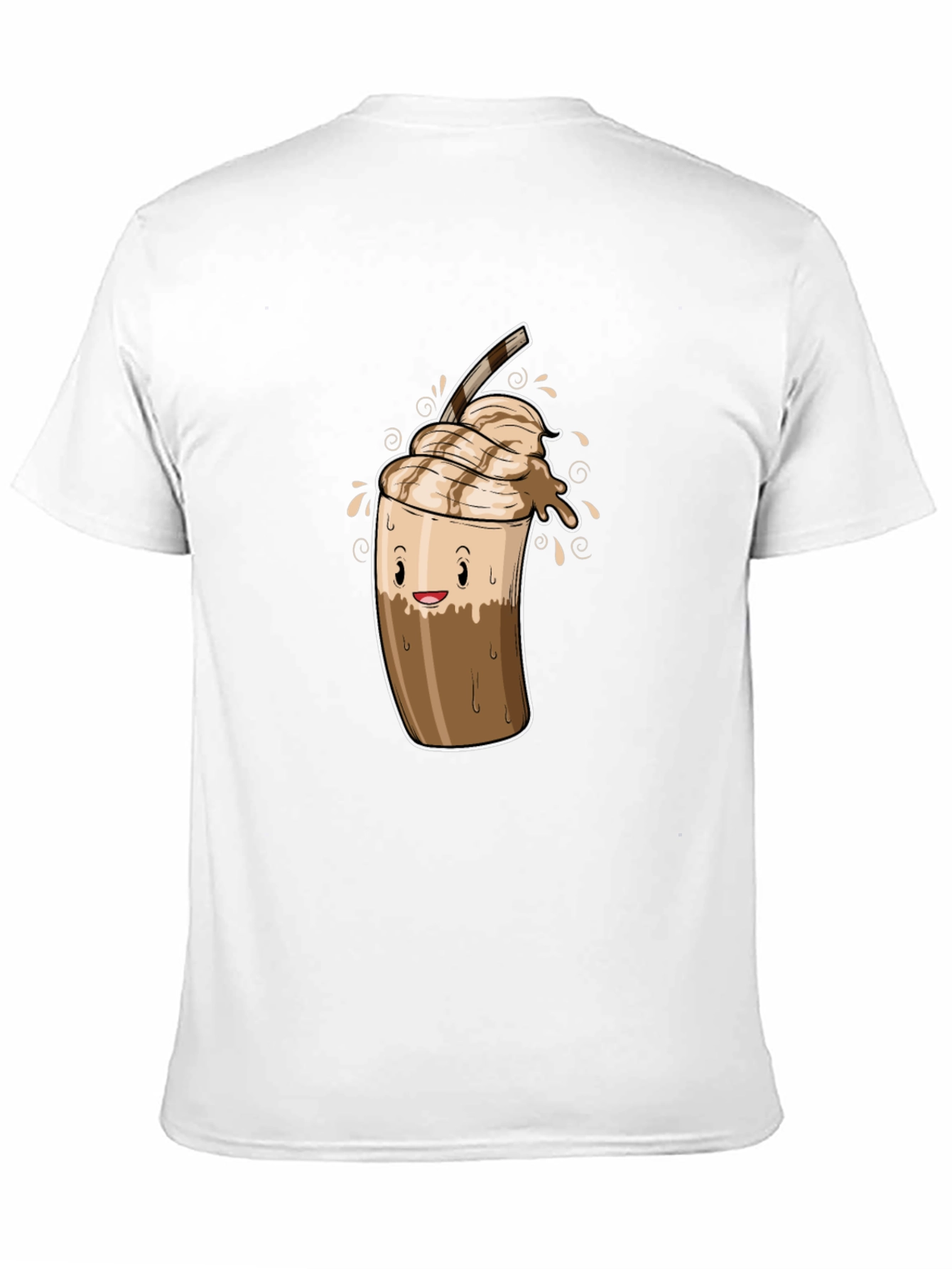 Cool Coffee Cartoon Graphic Black T-Shirt