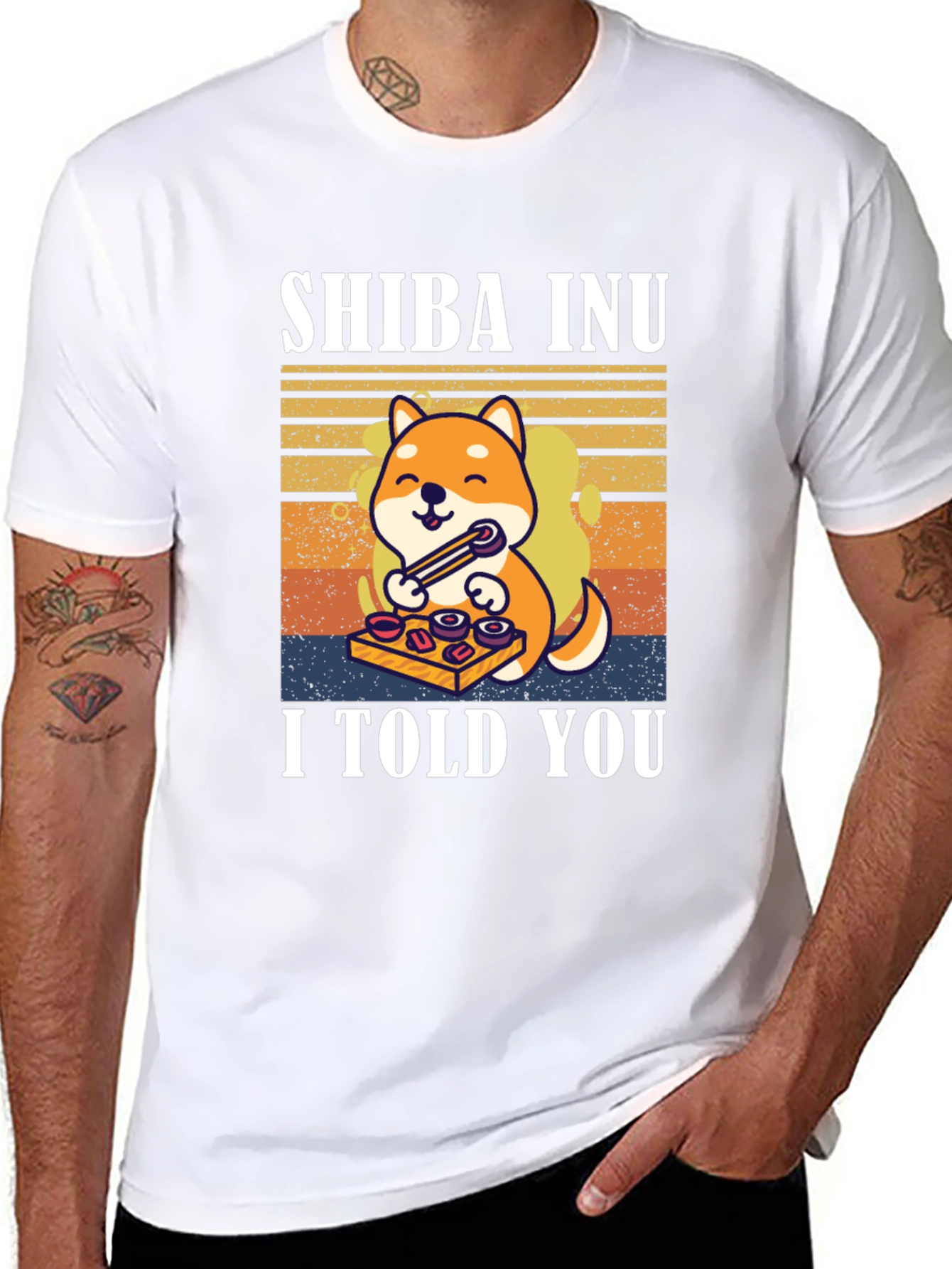 Shiba Inu Sushi T-Shirt – Funny Dog Lover Retro Tee