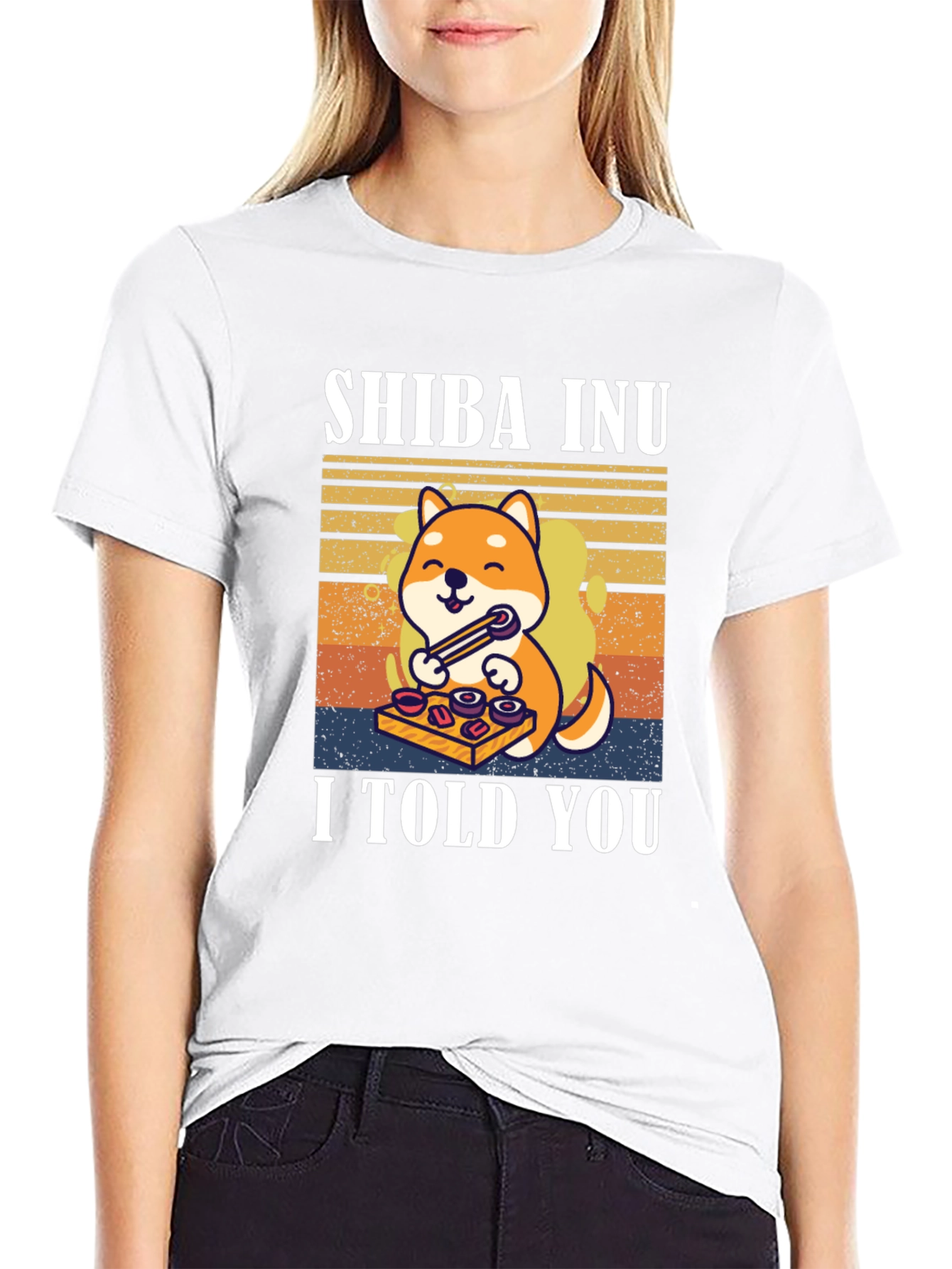 Shiba Inu Sushi T-Shirt – Funny Dog Lover Retro Tee
