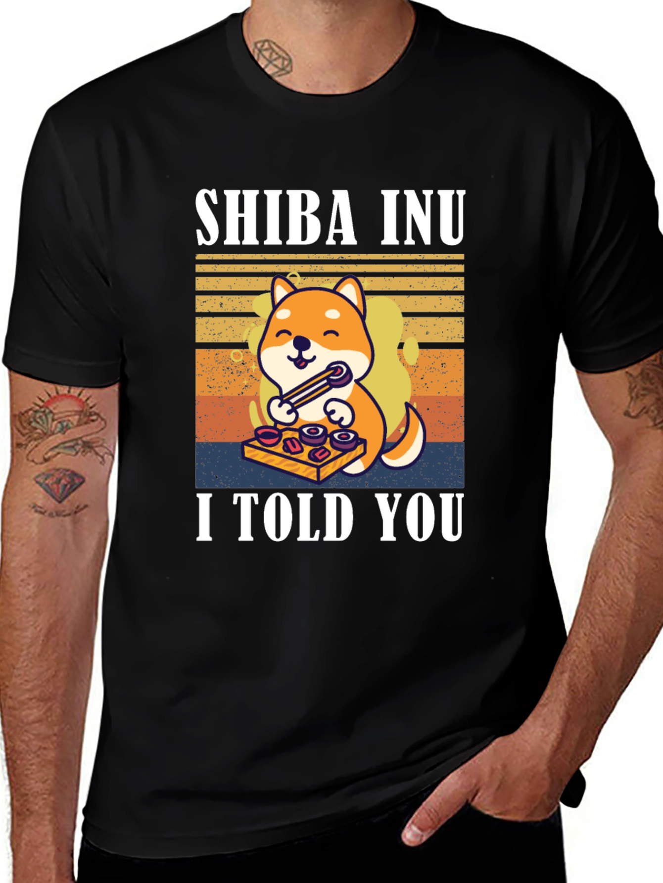 Shiba Inu Sushi T-Shirt – Funny Dog Lover Retro Tee