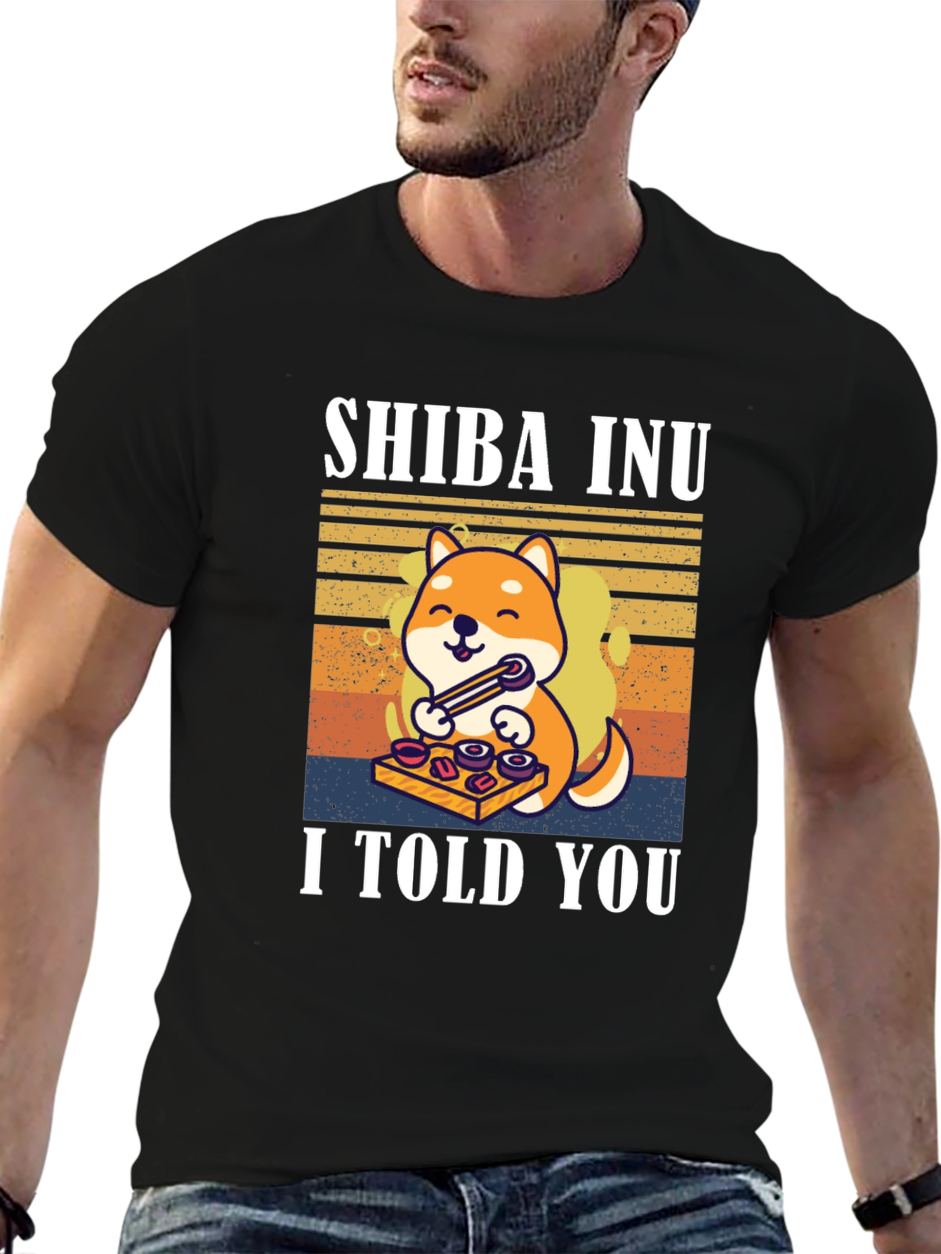 Shiba Inu Sushi T-Shirt – Funny Dog Lover Retro Tee