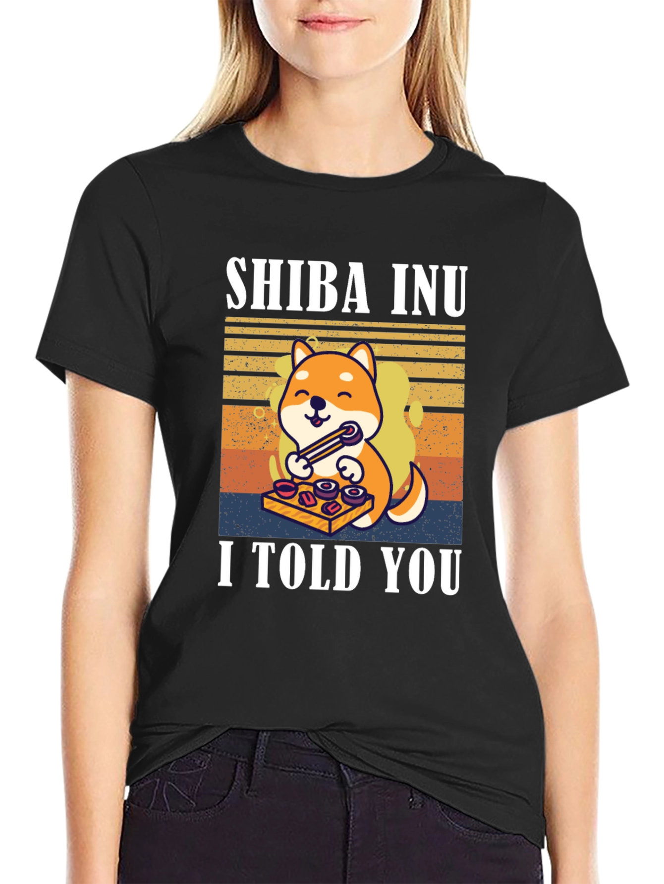 Shiba Inu Sushi T-Shirt – Funny Dog Lover Retro Tee
