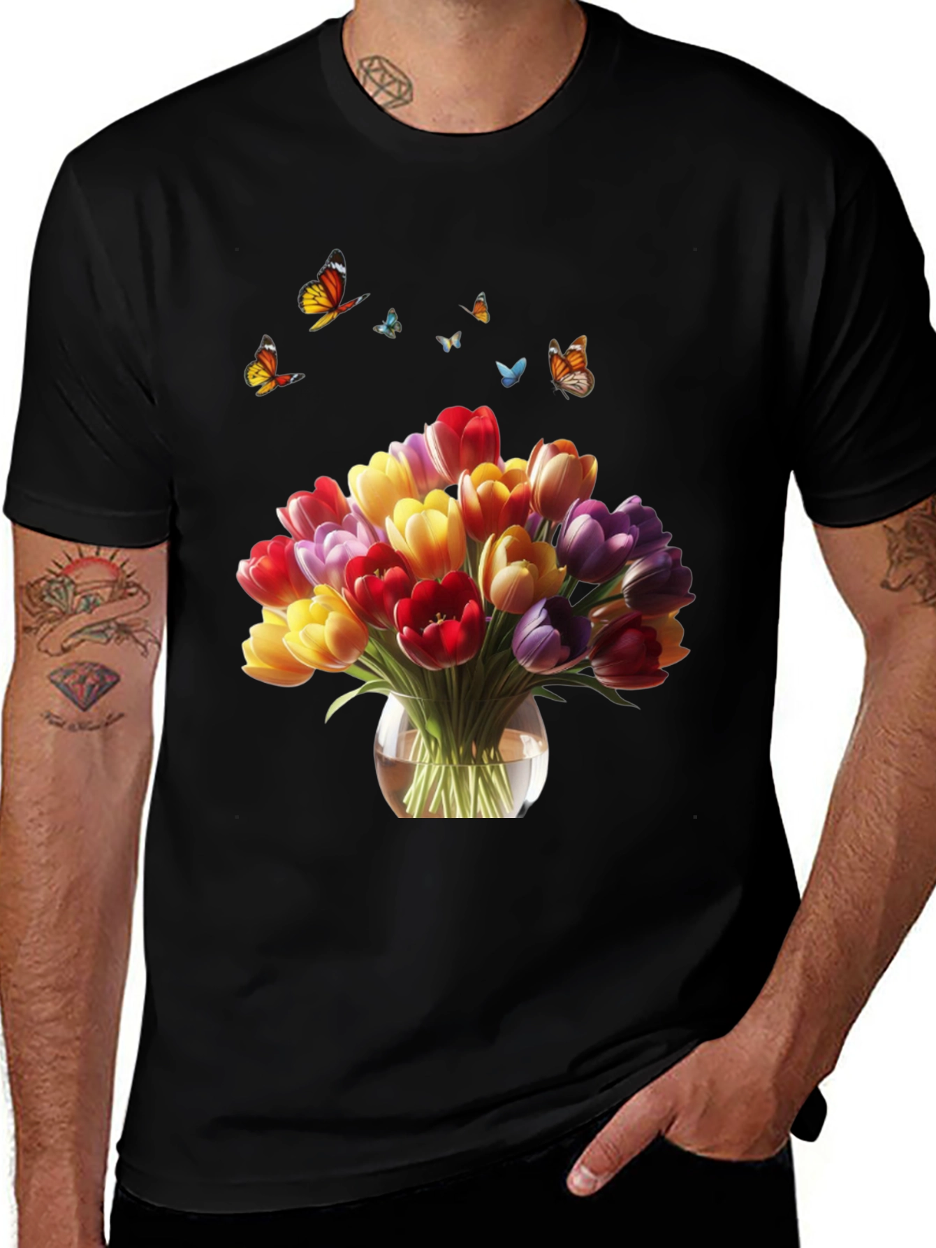 Floral Bouquet T-Shirt | Mens Graphic Tee