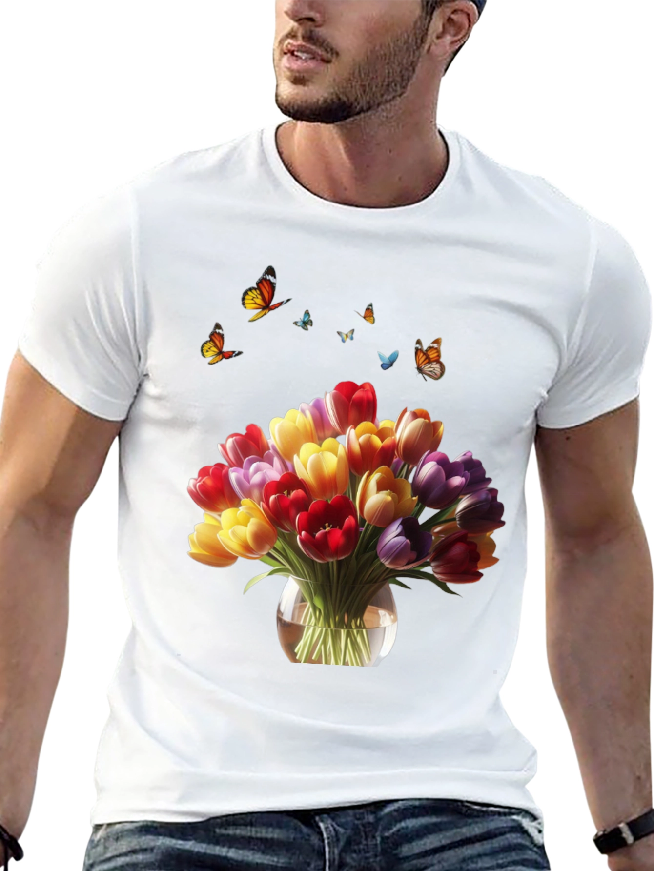 Floral Bouquet T-Shirt | Mens Graphic Tee