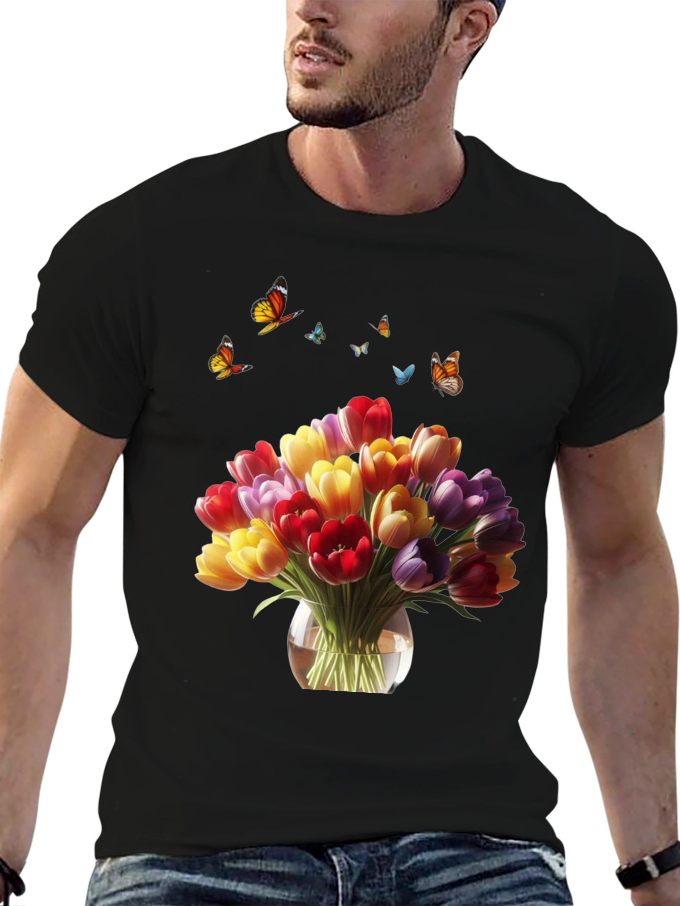 Floral Bouquet T-Shirt | Mens Graphic Tee