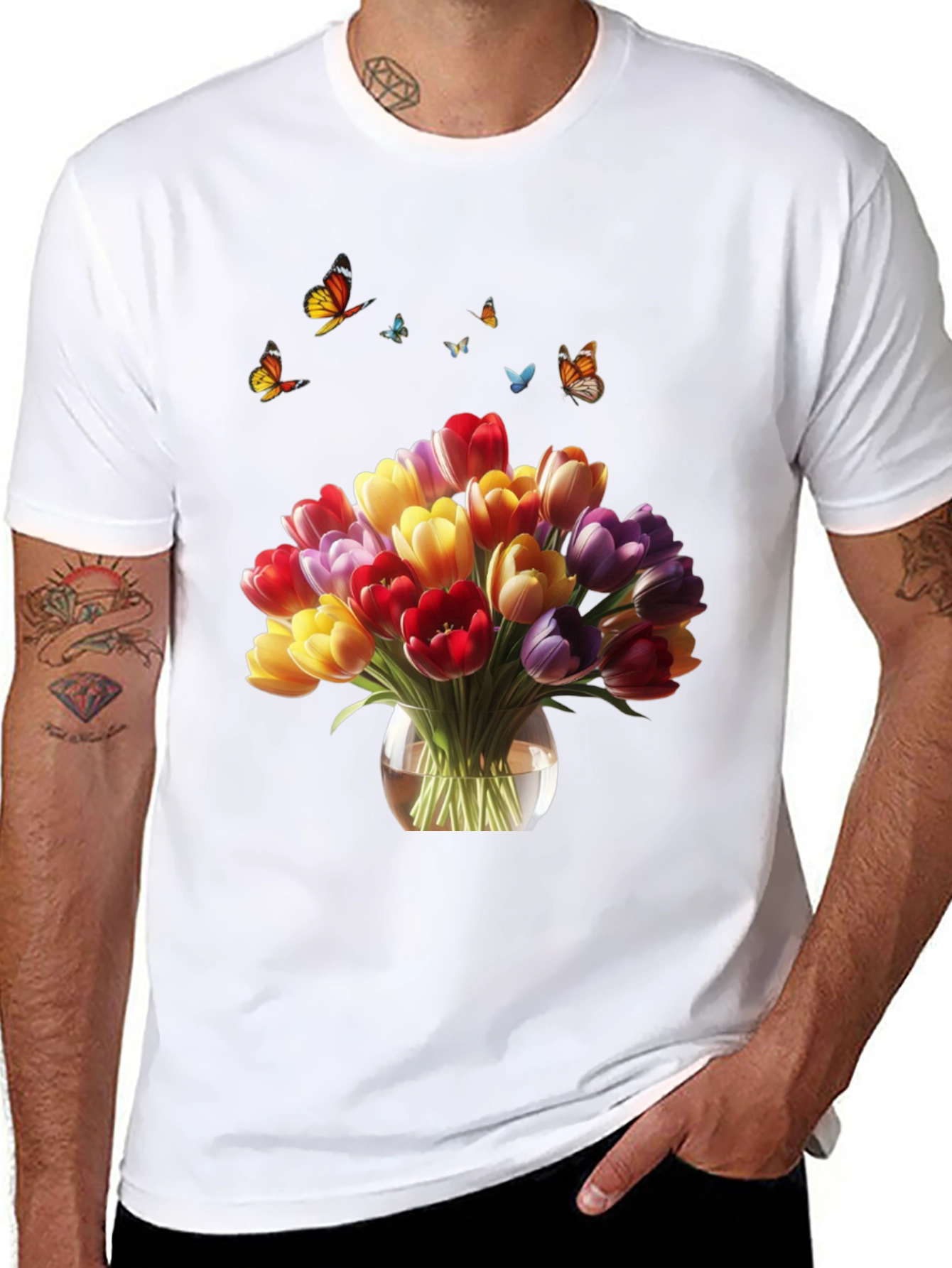 Floral Bouquet T-Shirt | Mens Graphic Tee