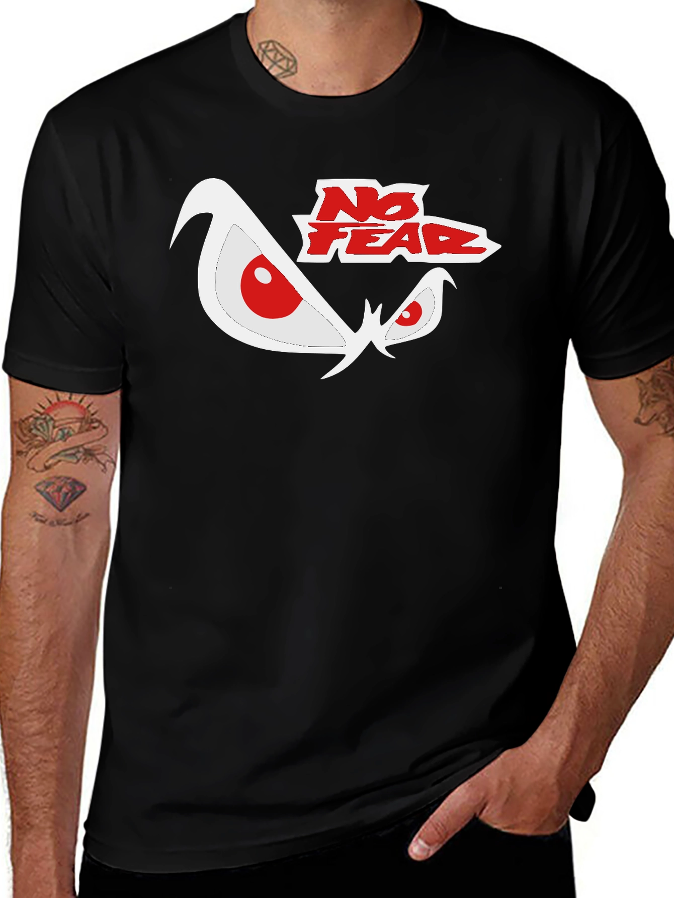 No Fear Graphic Print Black T-Shirt