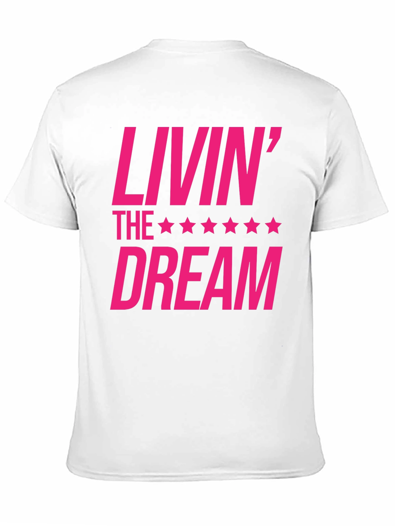 Livin the Dream Graphic Tee - Hot Pink Print