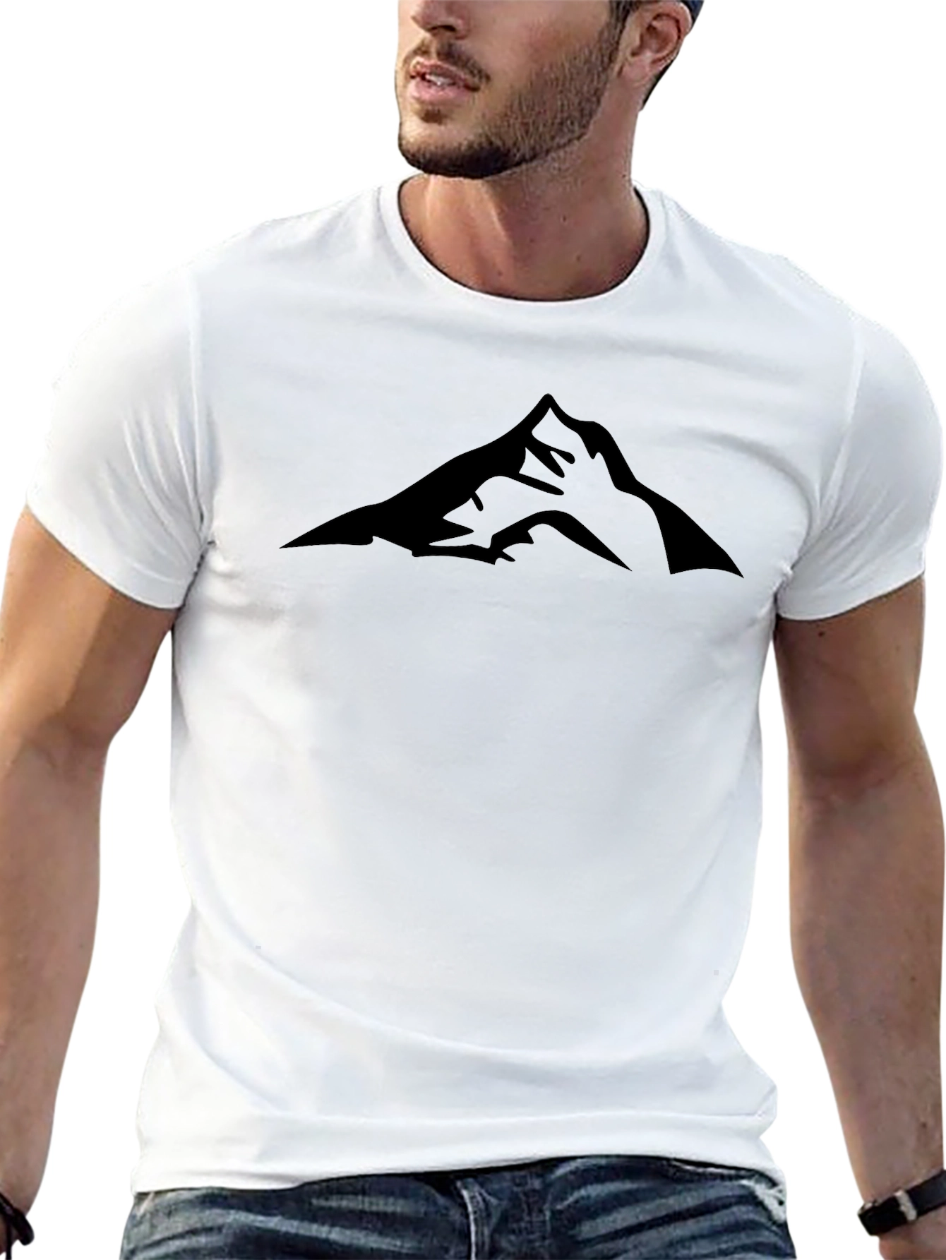 Mountain Silhouette Black T-Shirt
