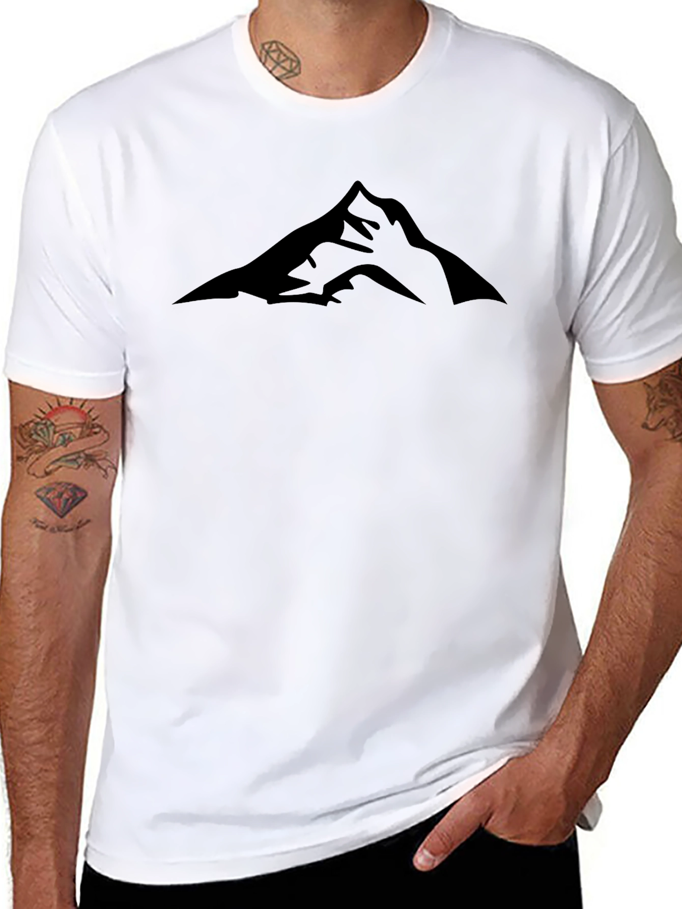 Mountain Silhouette Black T-Shirt