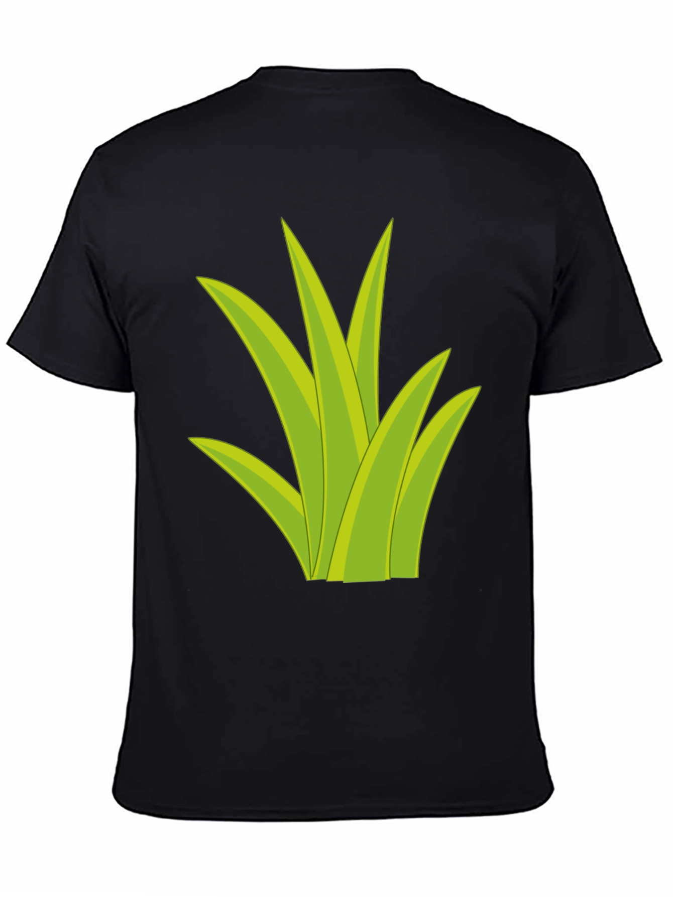 Grass Graphic Tee - Black Cotton T-Shirt