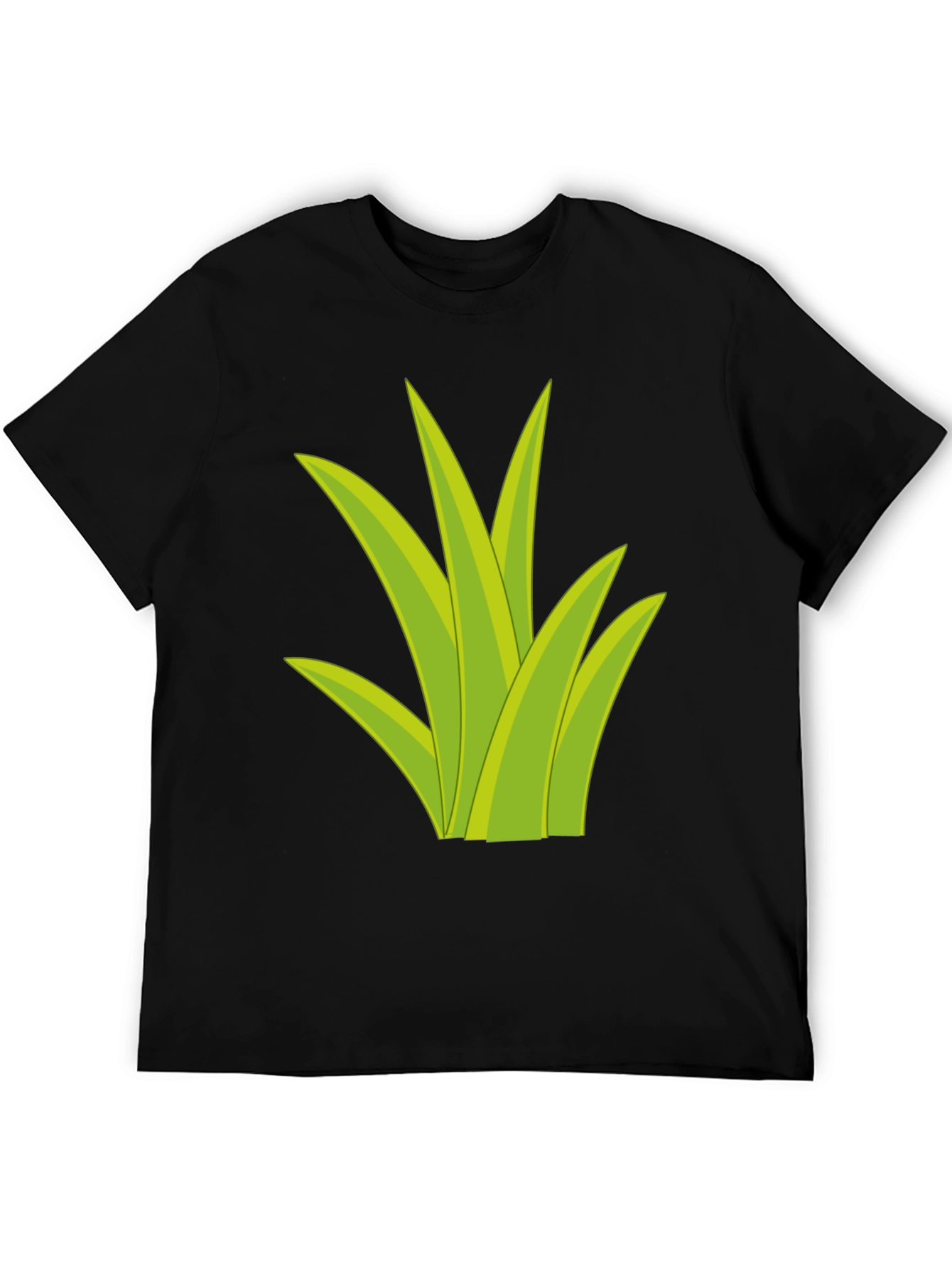Grass Graphic Tee - Black Cotton T-Shirt