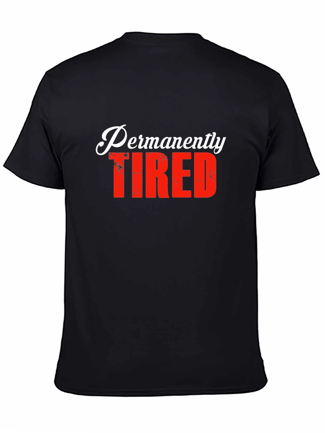 Permanently Tired Graphic T-Shirt - Black
