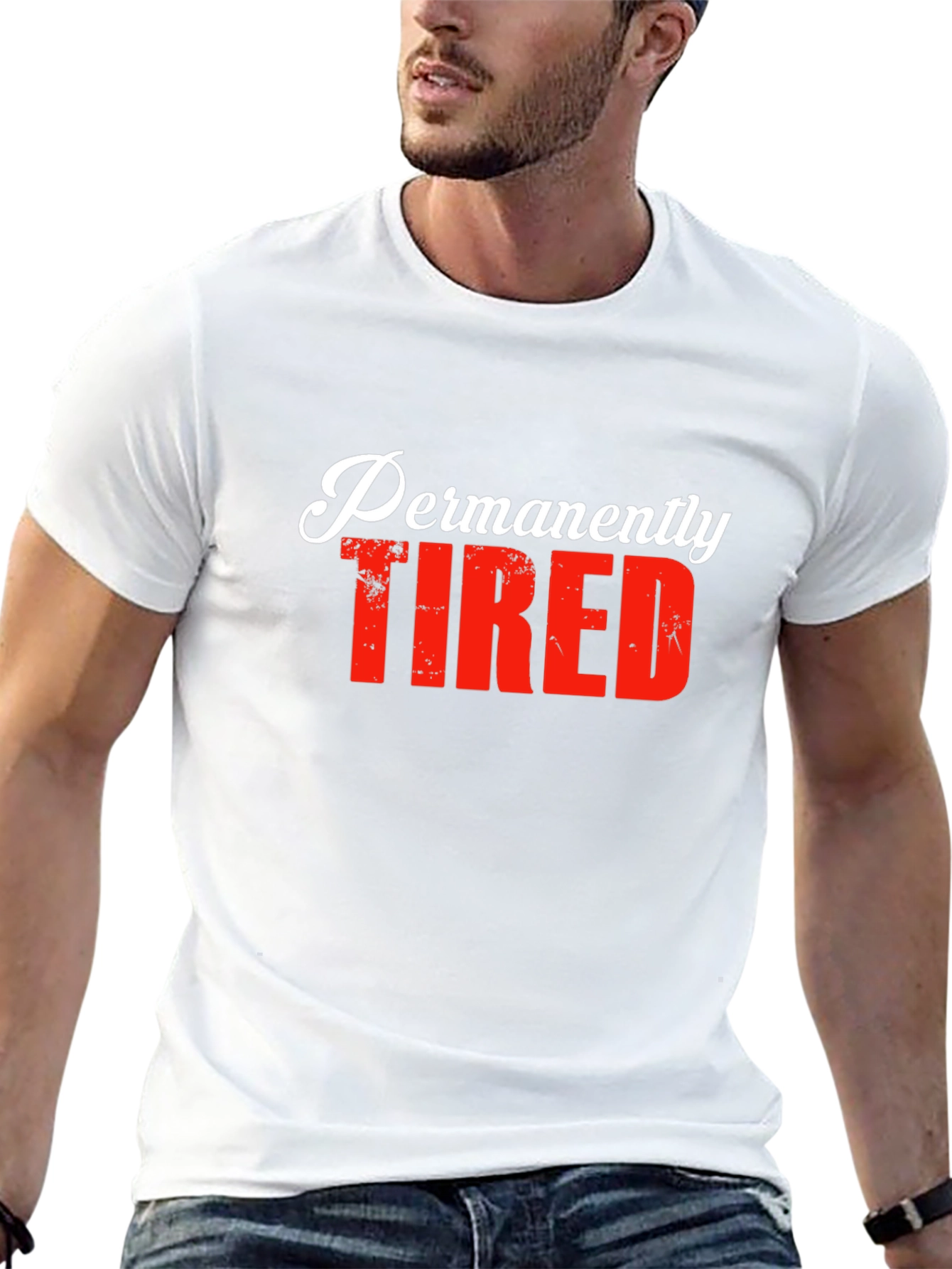 Permanently Tired Graphic T-Shirt - Black
