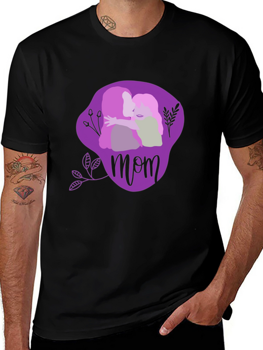 Mom & Child Graphic Tee - Black