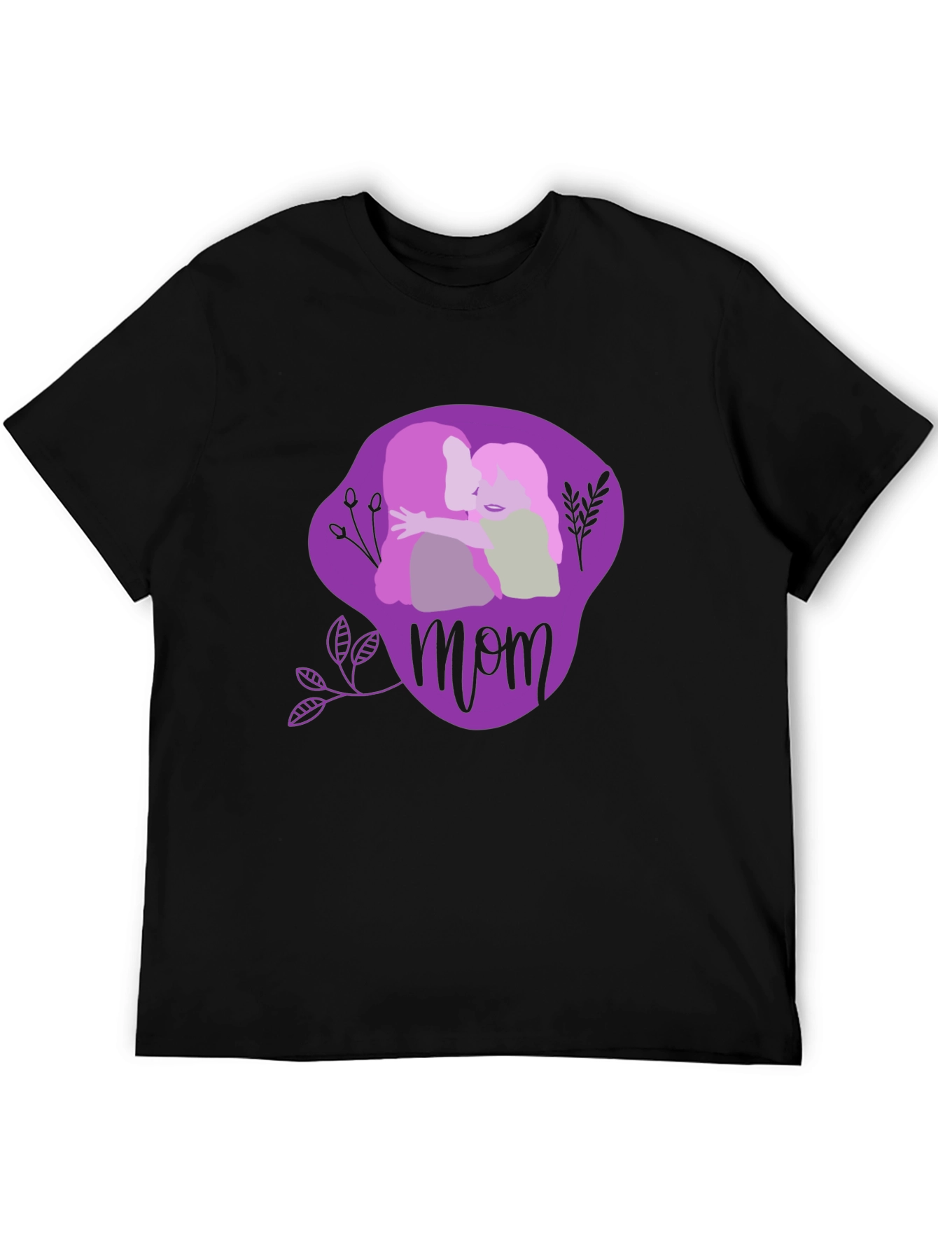 Mom & Child Graphic Tee - Black