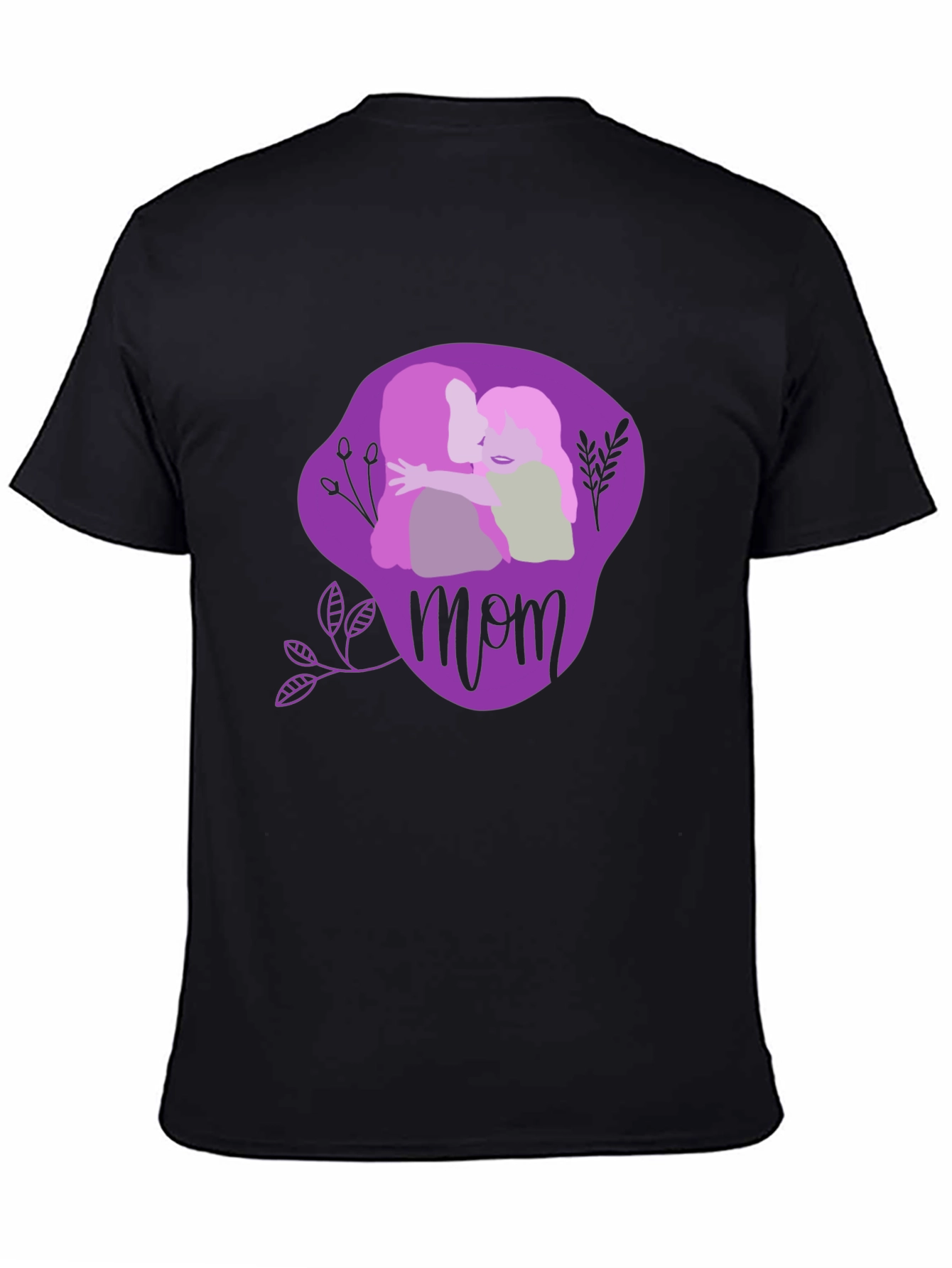 Mom & Child Graphic Tee - Black