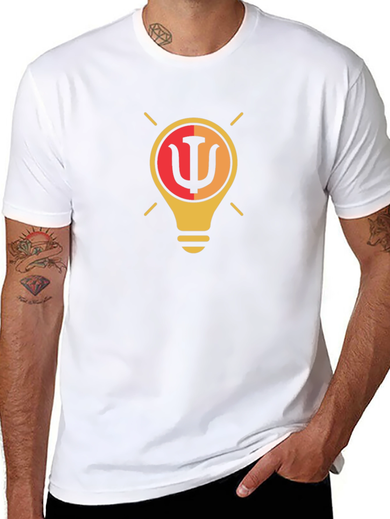 Psychology Lightbulb Black T-Shirt