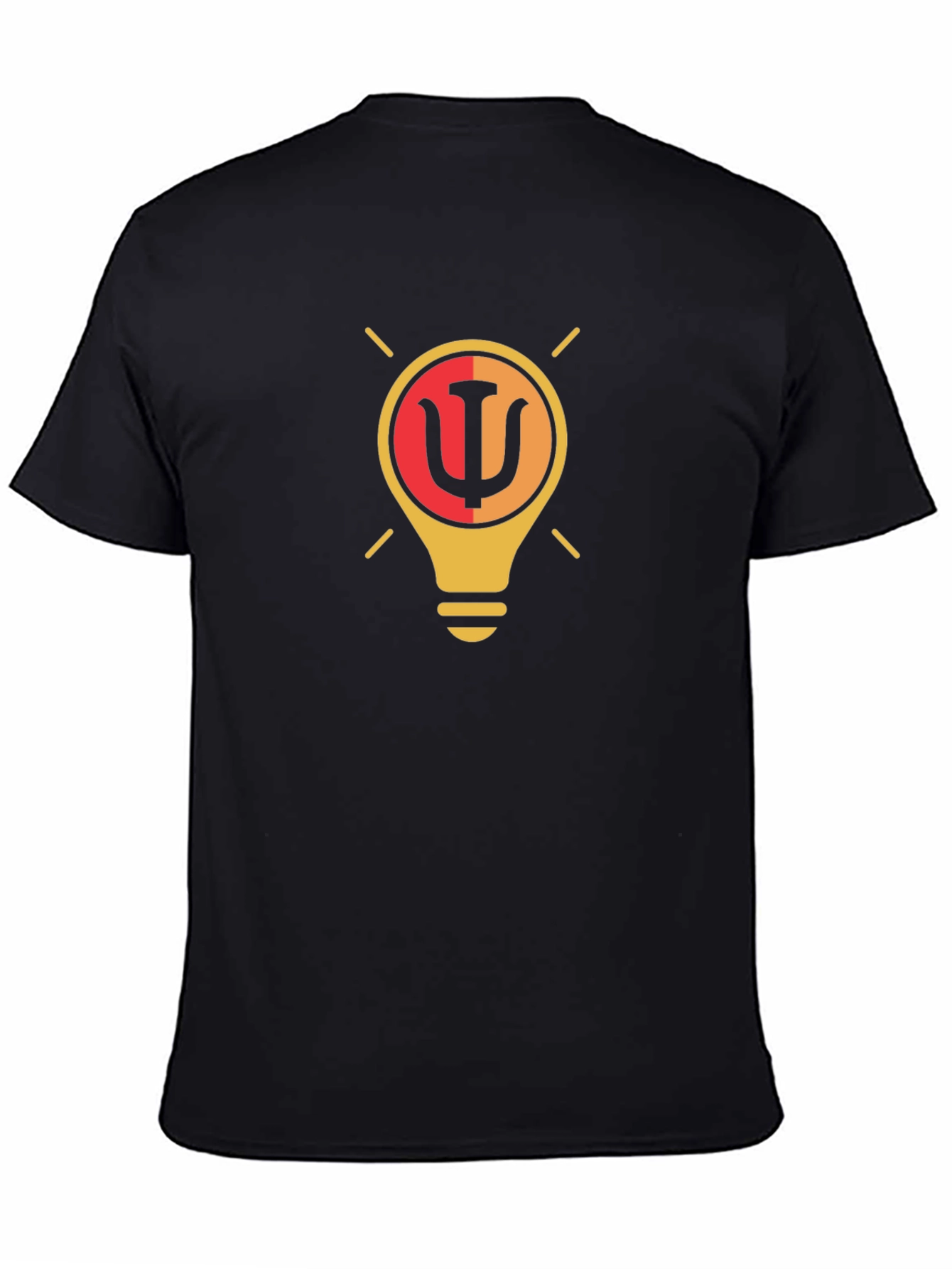 Psychology Lightbulb Black T-Shirt