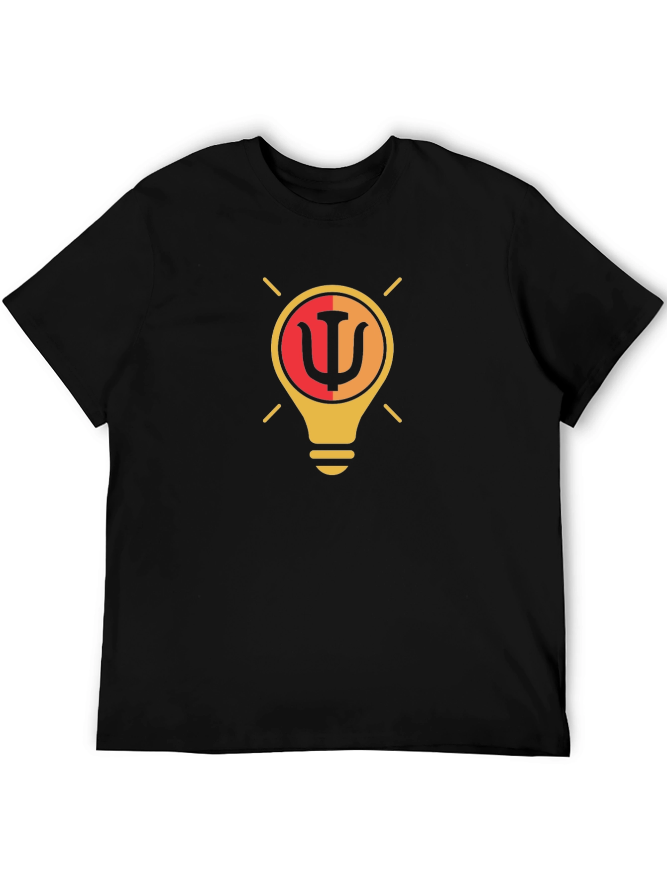 Psychology Lightbulb Black T-Shirt