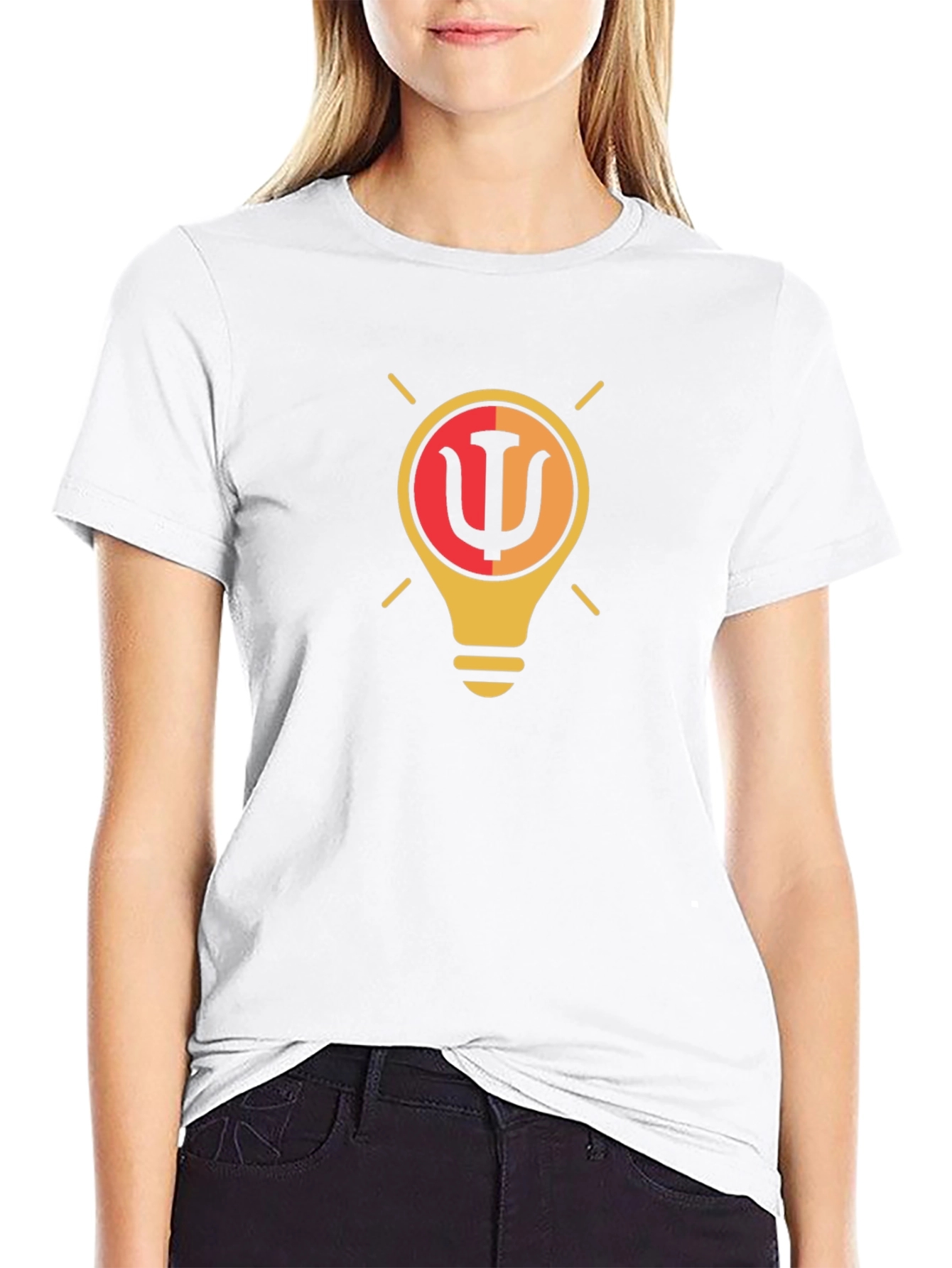Psychology Lightbulb Black T-Shirt
