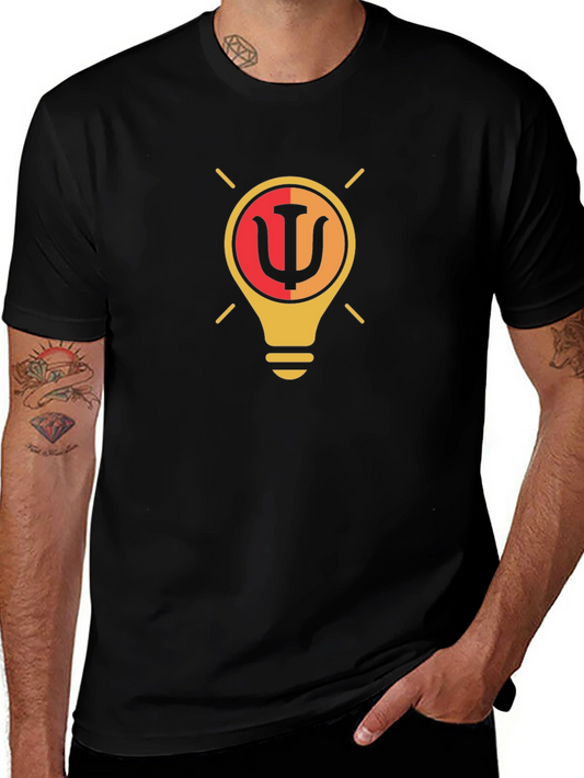 Psychology Lightbulb Black T-Shirt