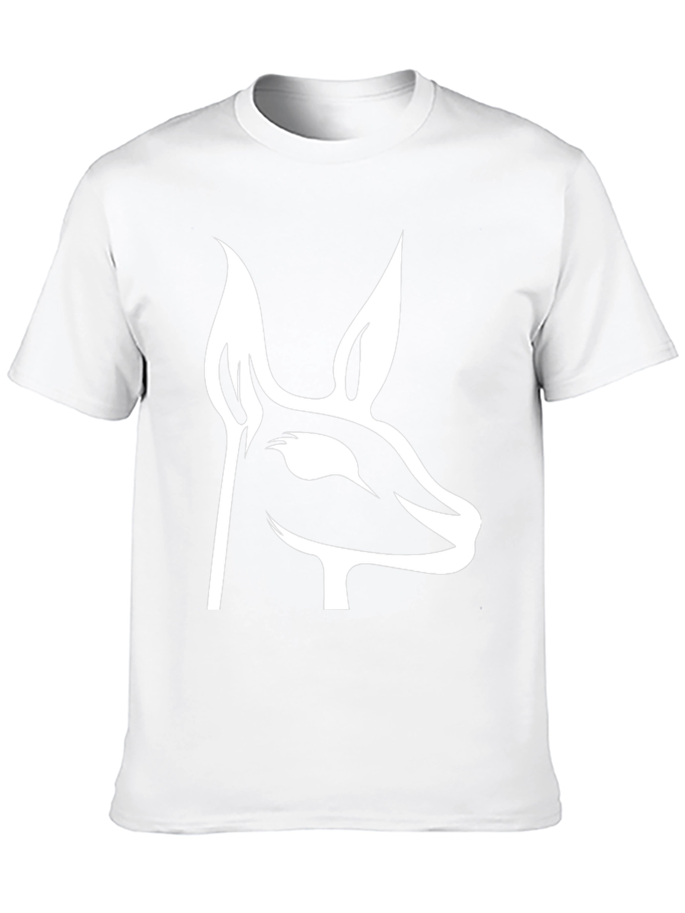 Modern Deer Silhouette Graphic Tee - Black