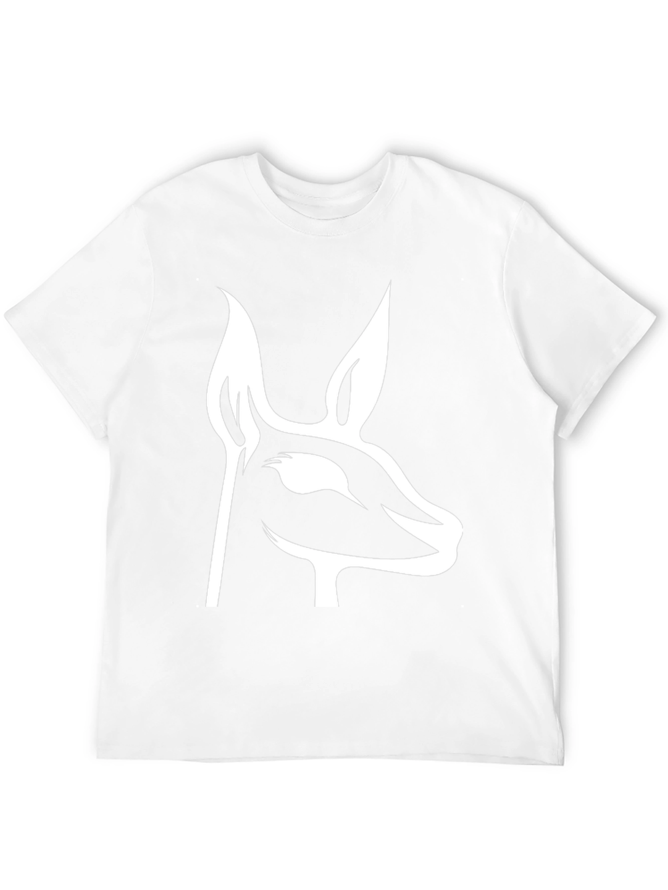 Modern Deer Silhouette Graphic Tee - Black